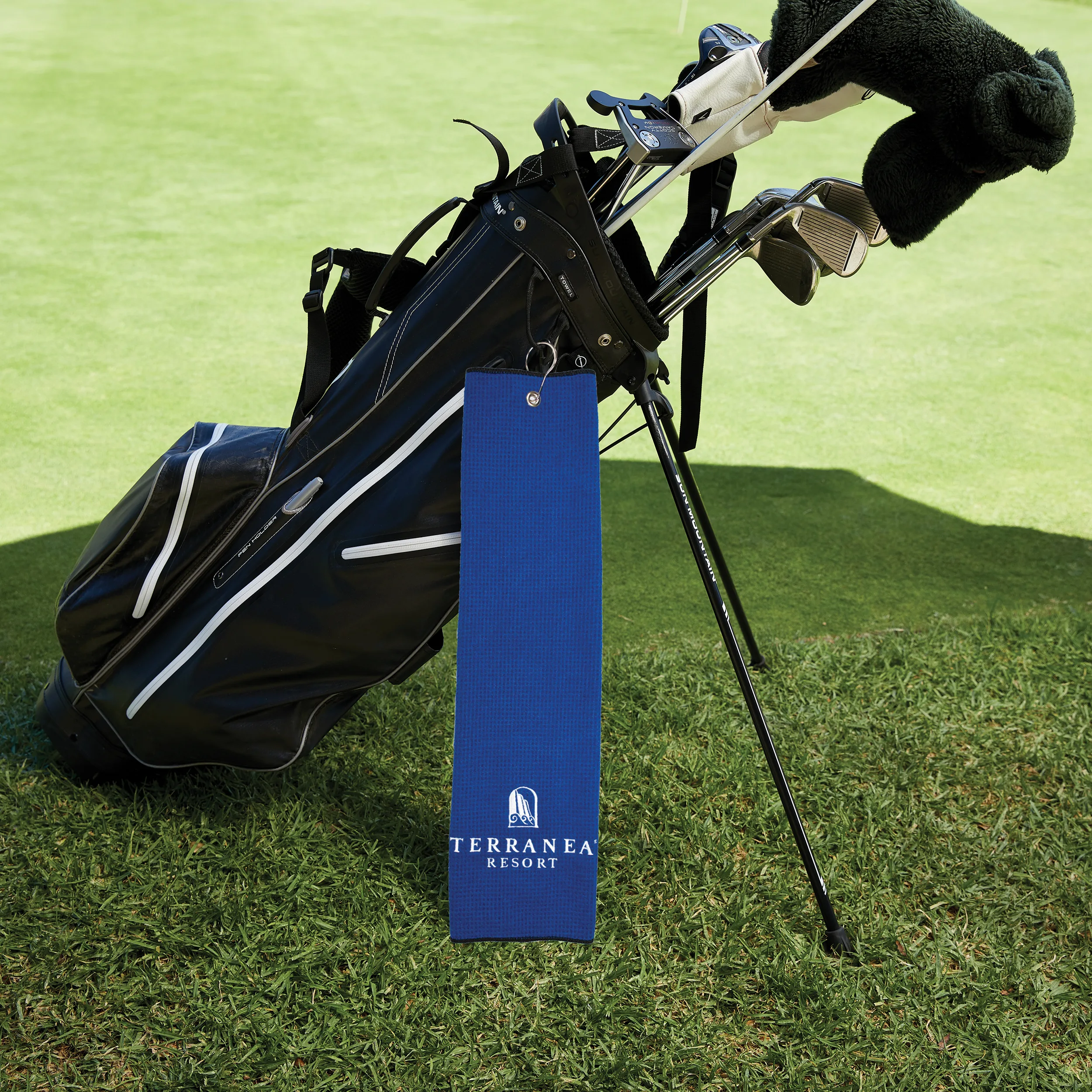Microfiber Waffle Golf Towel with Tri-Fold Grommet (Embroidery)