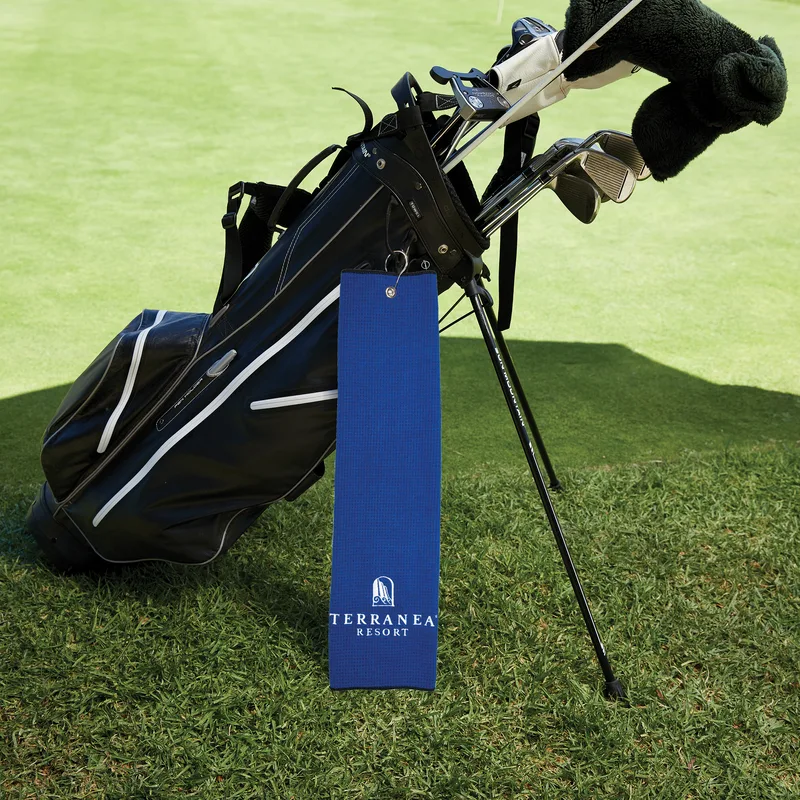 Microfiber Waffle Golf Towel with Tri-Fold Grommet (Embroidery)