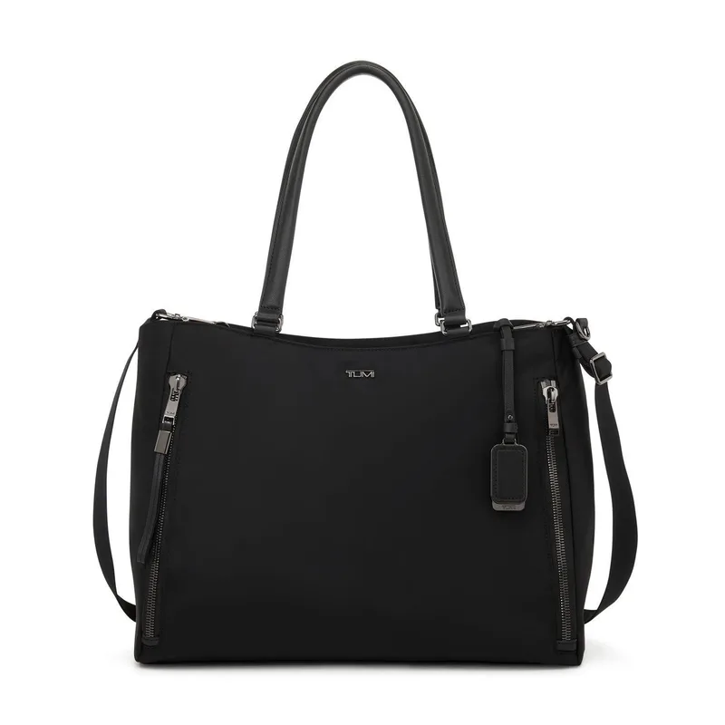 Tumi Voyageur Valetta Large Tote- Black/Gunmetal