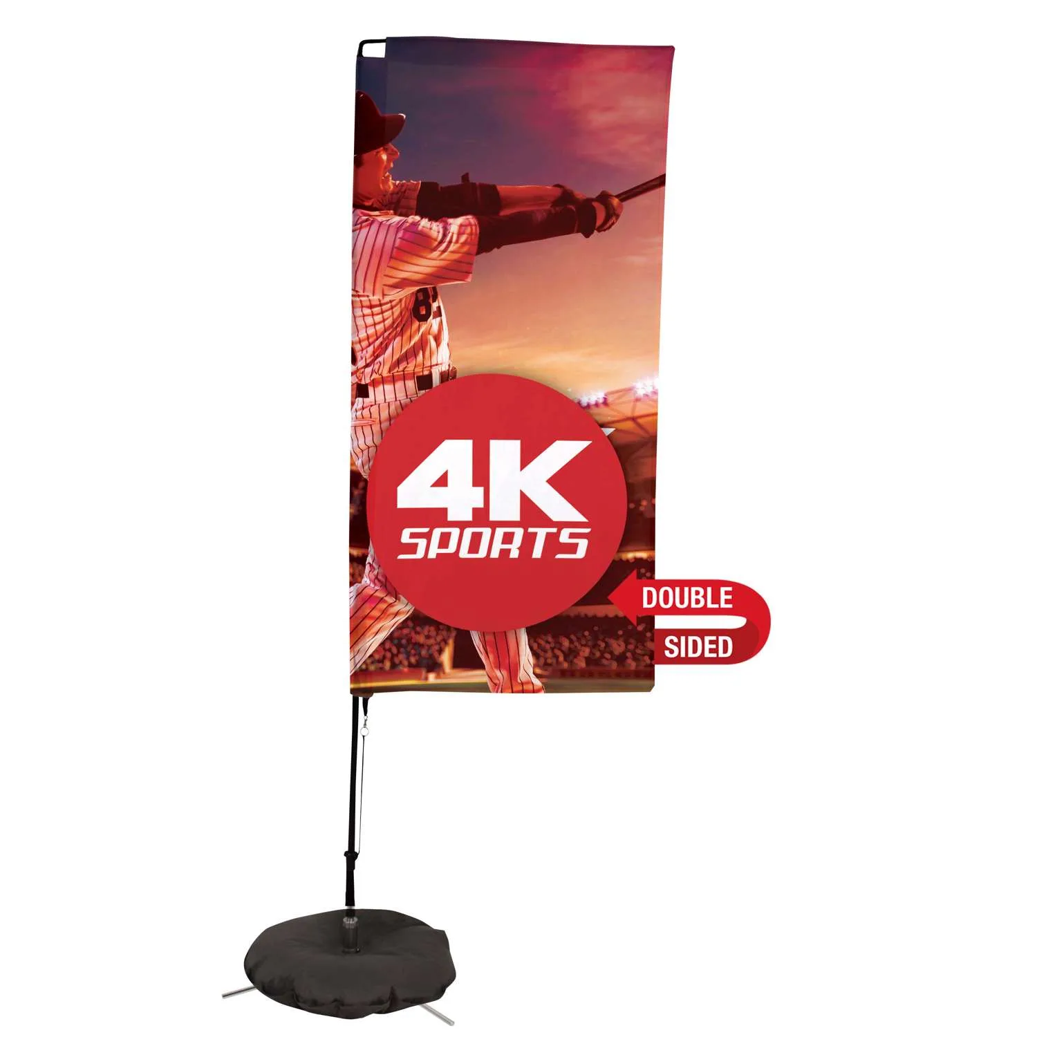7' Streamline Rectangle Sail Sign Flag, 2-Sided, Scissor