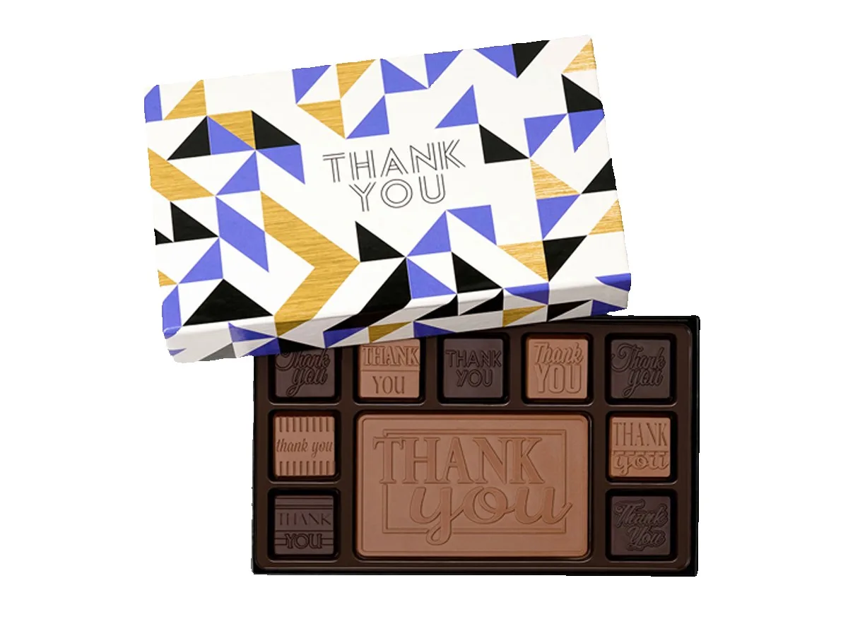 Thank You 19-Piece Chocolate Gift Set with Classic Packaging