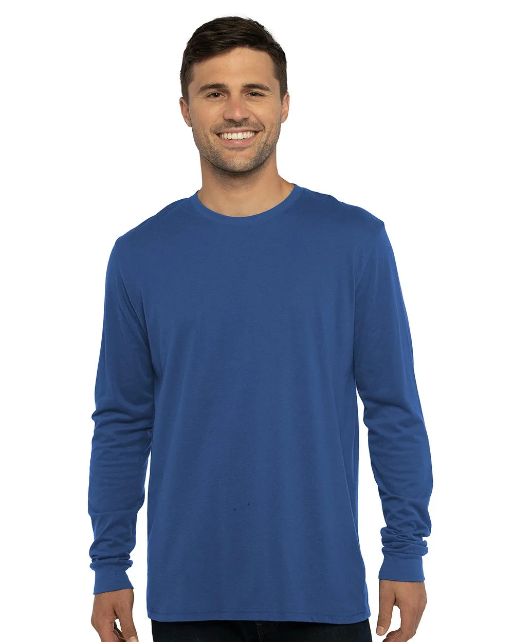 Next Level Apparel® Unisex Sueded Long Sleeve T-Shirt view 2