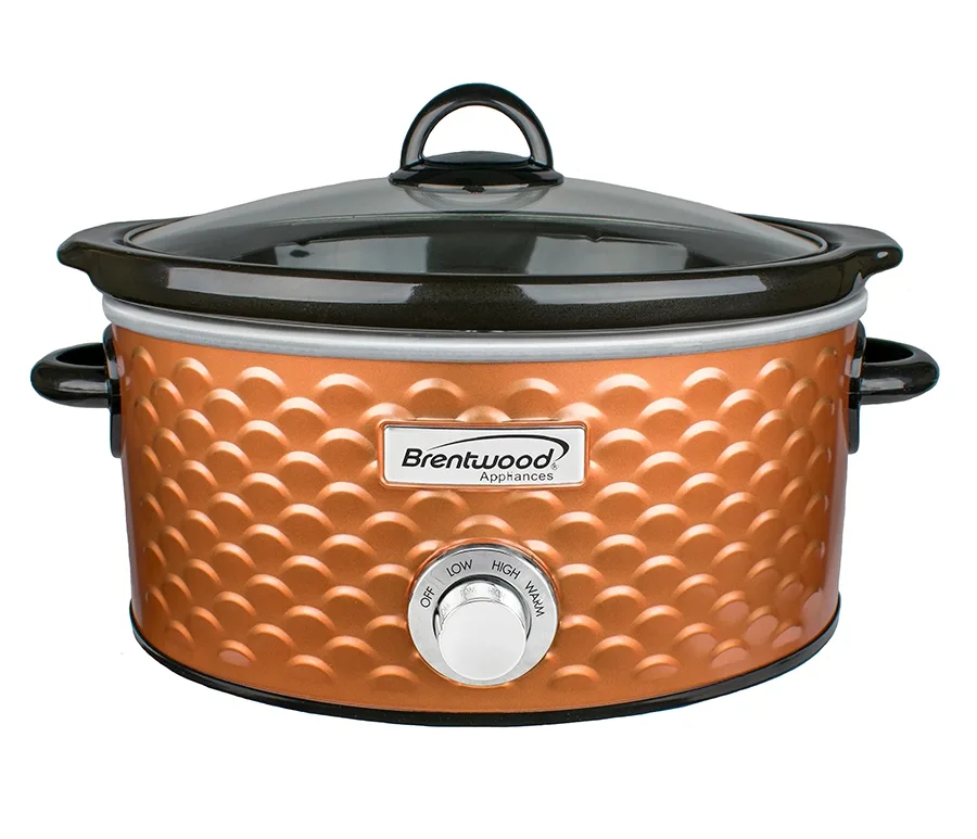 4.5 Quart Copper Scallop Pattern Slow Cooker