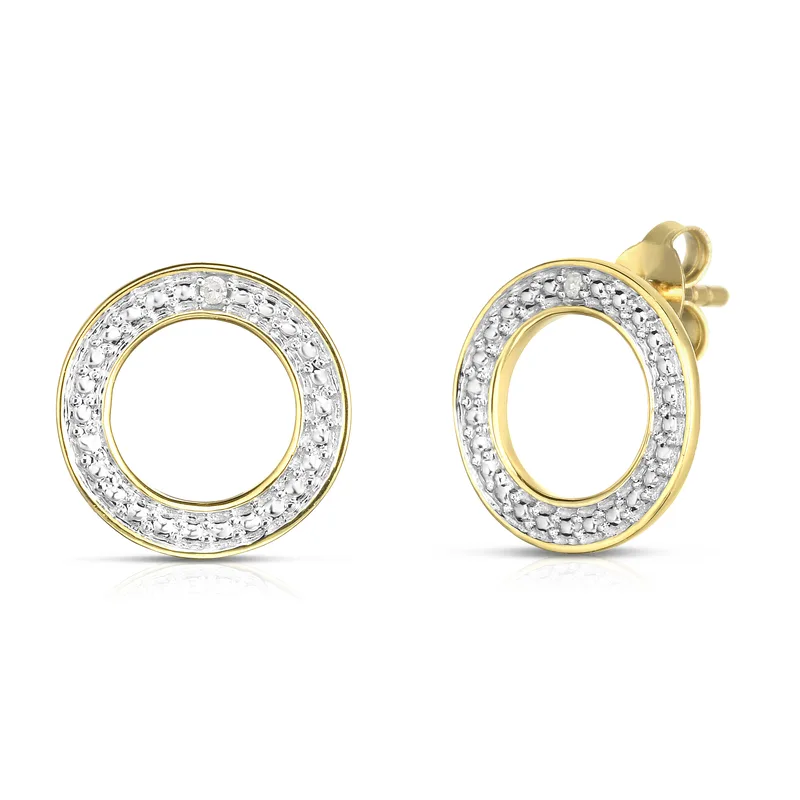 Jilco Inc Diamond Geometric Earrings