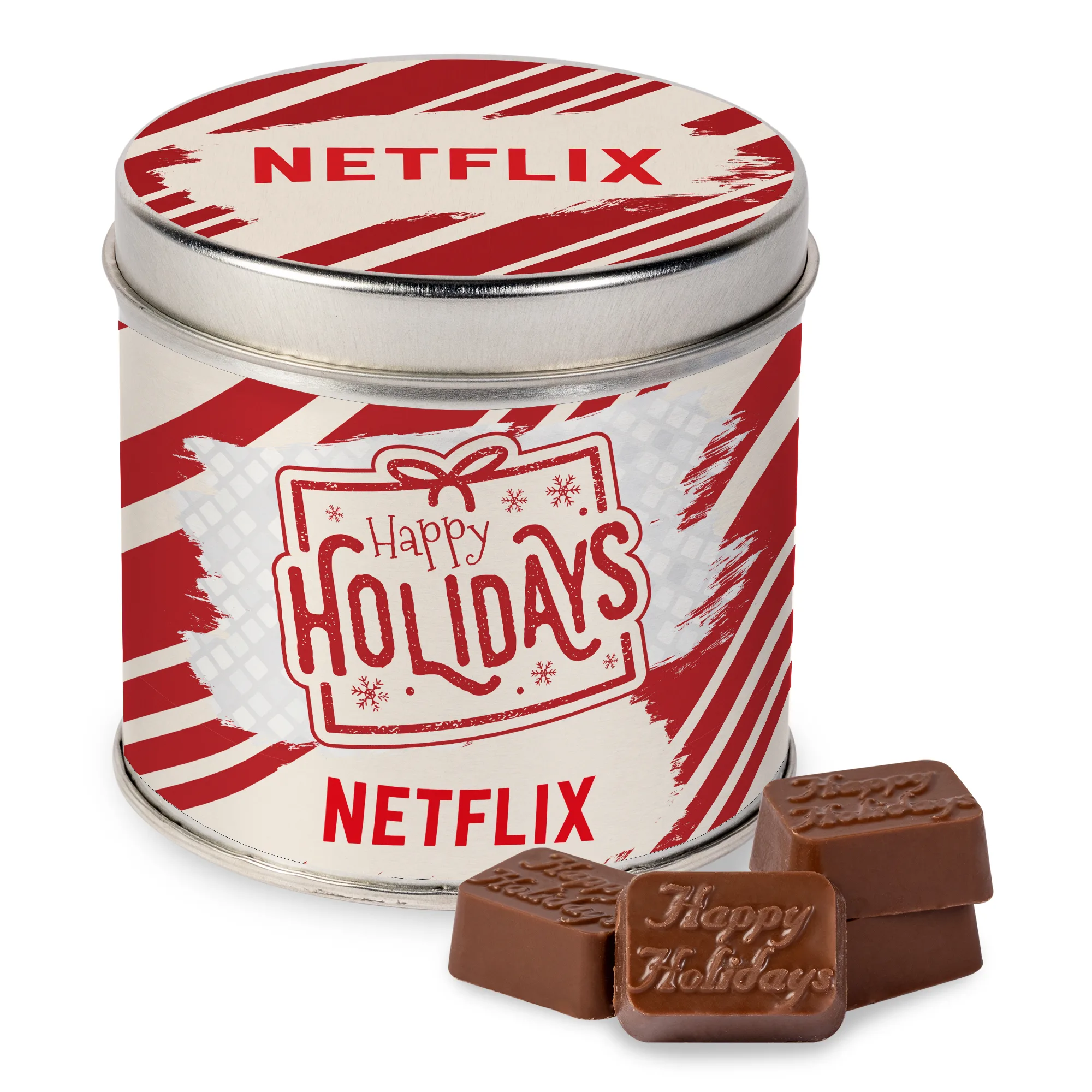 Round Tin with Molded Chocolates view 5