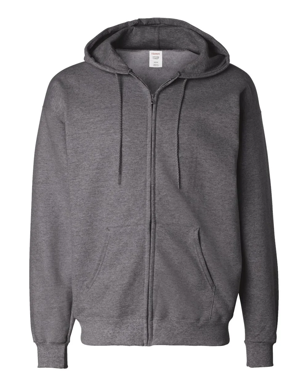 Hanes® Unisex Ultimate Cotton® Full-Zip Hooded Sweatshirt view 5