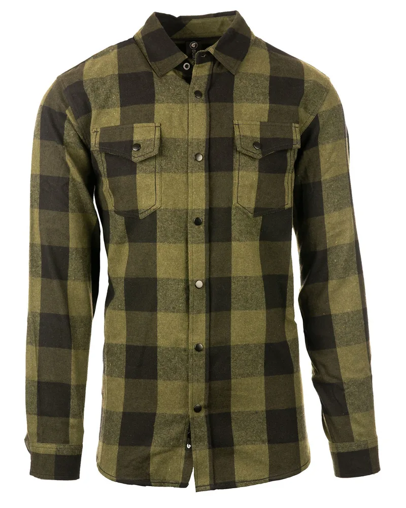 Burnside Men's Snap-Front Flannel Shirt
