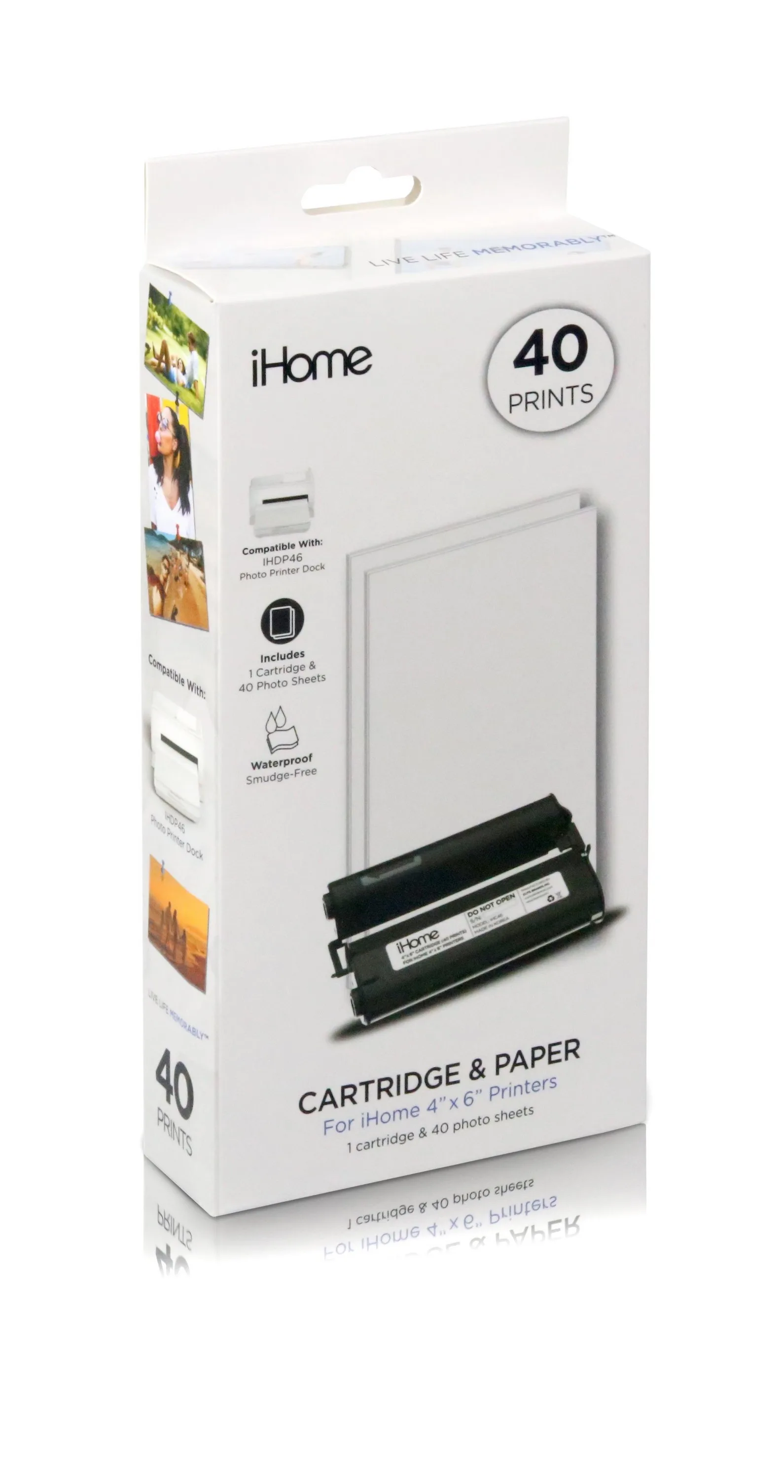 iHome 4"x6" Photo Replacement Ink & Paper Cartridge