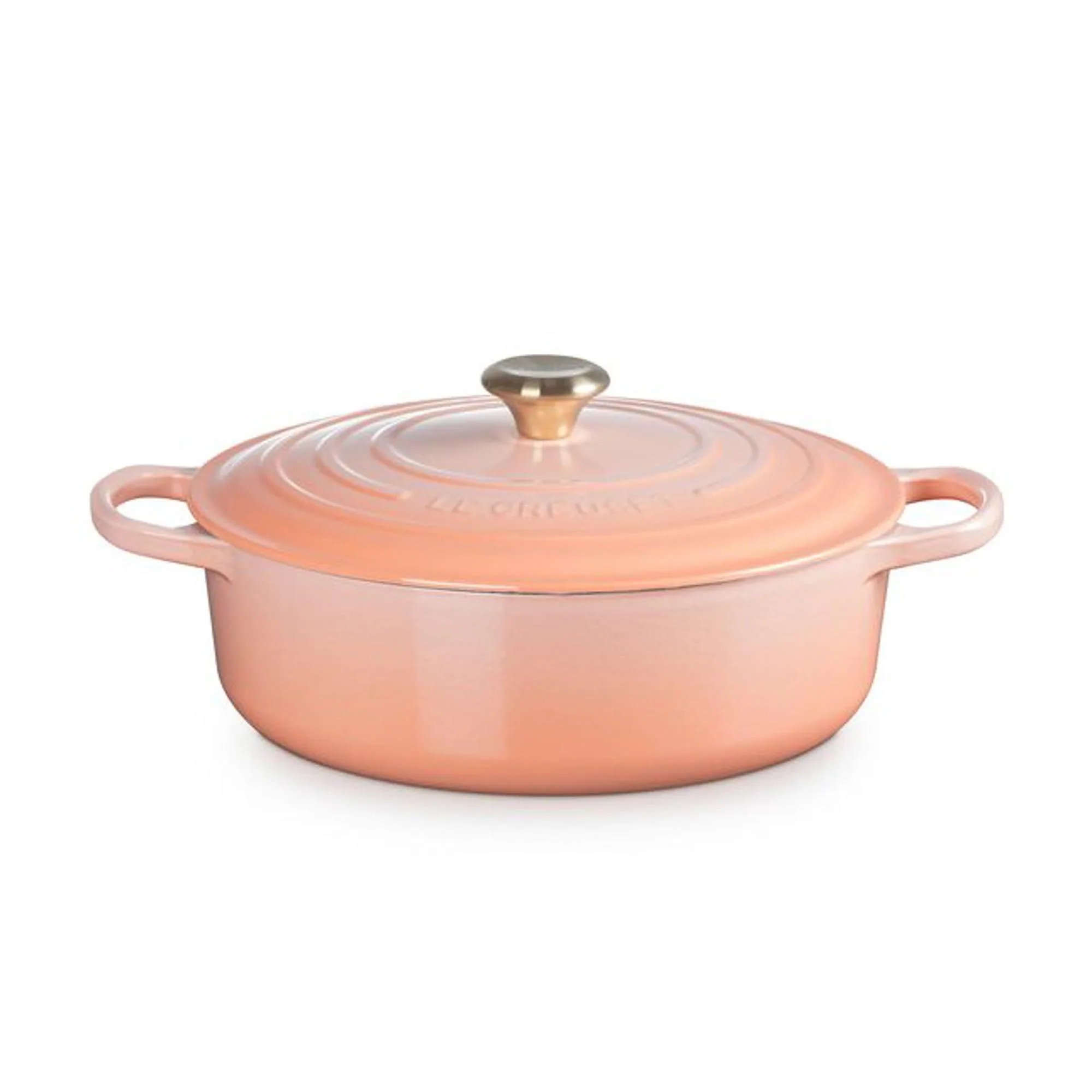 Le Creuset 6.75Qt Signature Cast Iron Round Wide Oven Peche