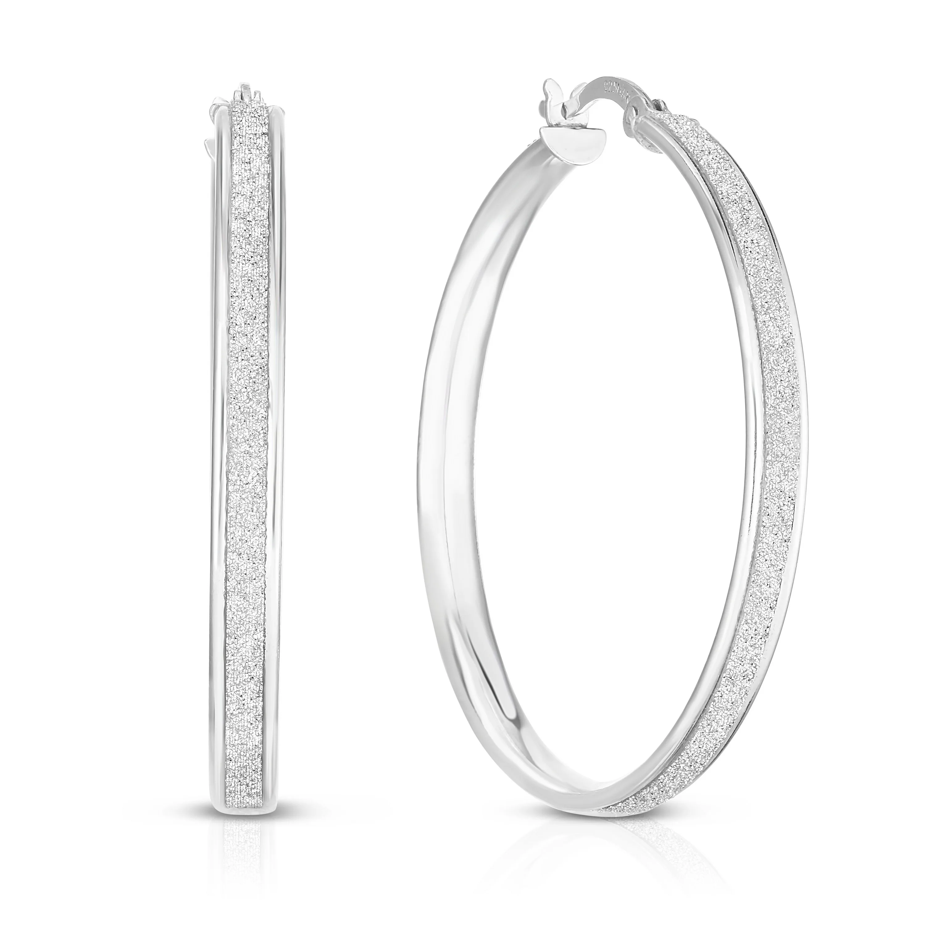Jilco Inc Glitter Hoops - 35mm