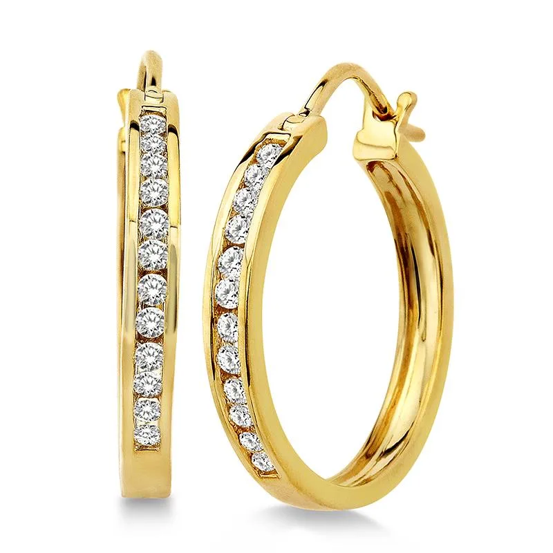 Jilco Inc Diamond Hoop Earrings - .50twt