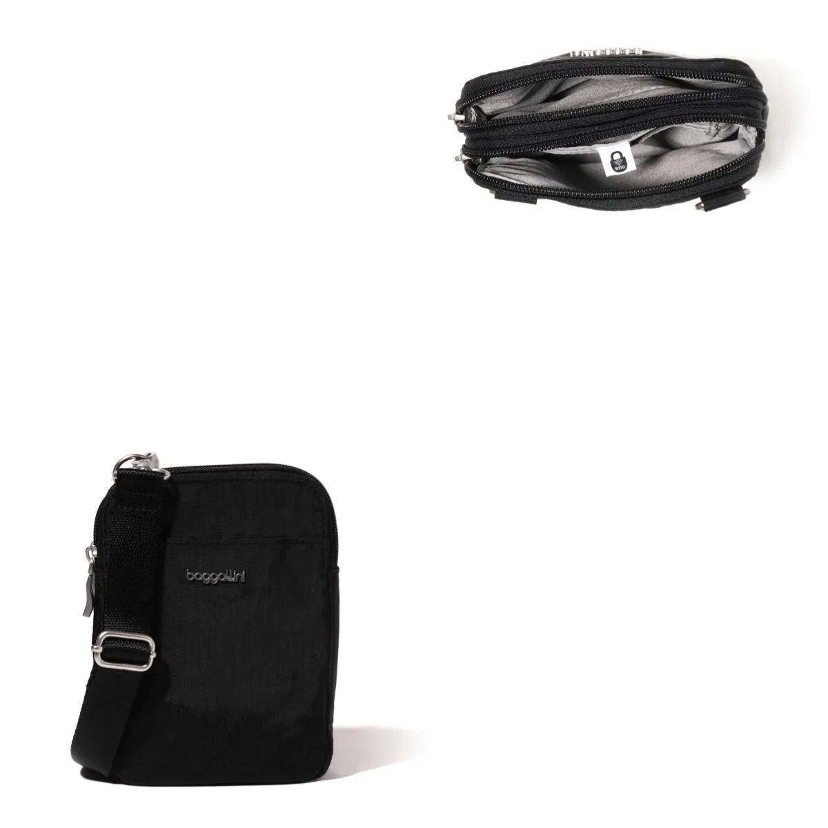 Baggallini Modern Take Two Rfid Crossbody Bag - Black