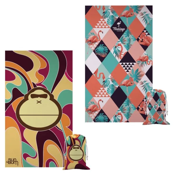 Aqua Beach Mat and Pouch view 2