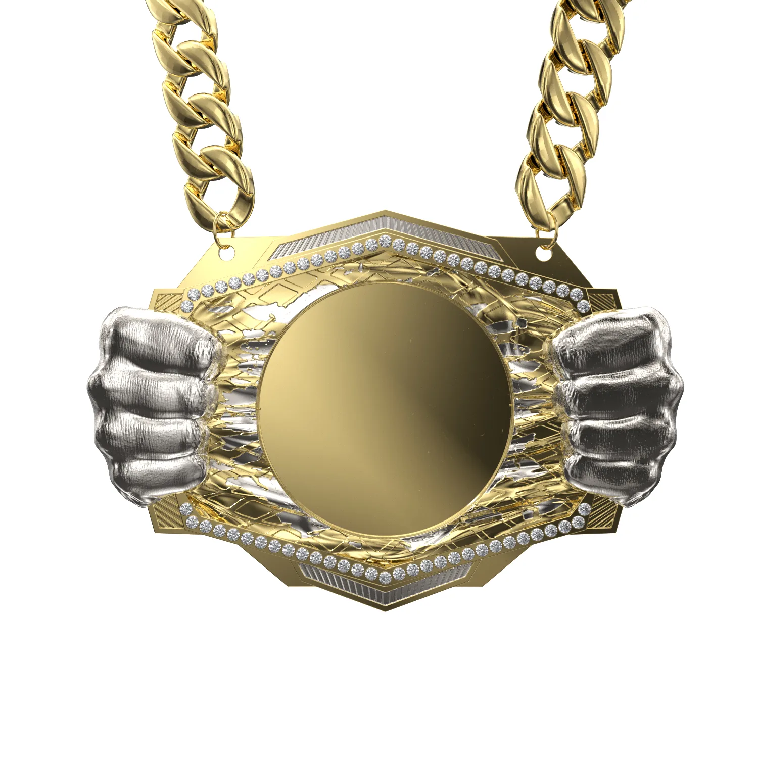 Express Knock Out Champ Chain Medal w/ Premium Chain view 2