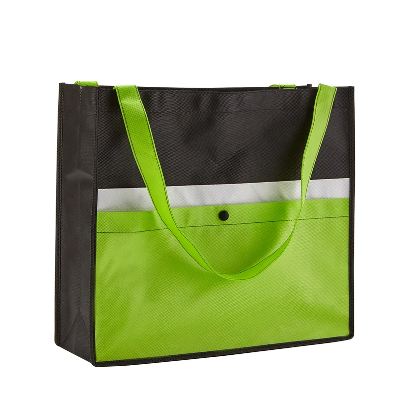 Corridor Non-Woven Snap Pocket Tote Bag view 2