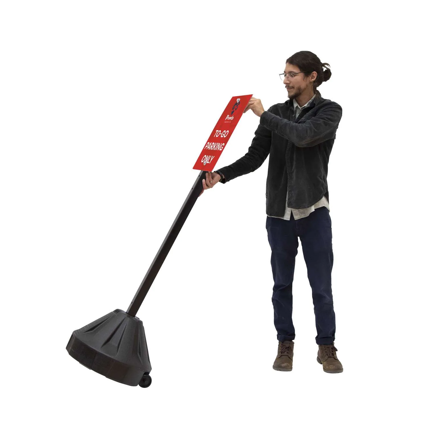 60" Rover Portable Sign Post Single-Sided Kit view 5
