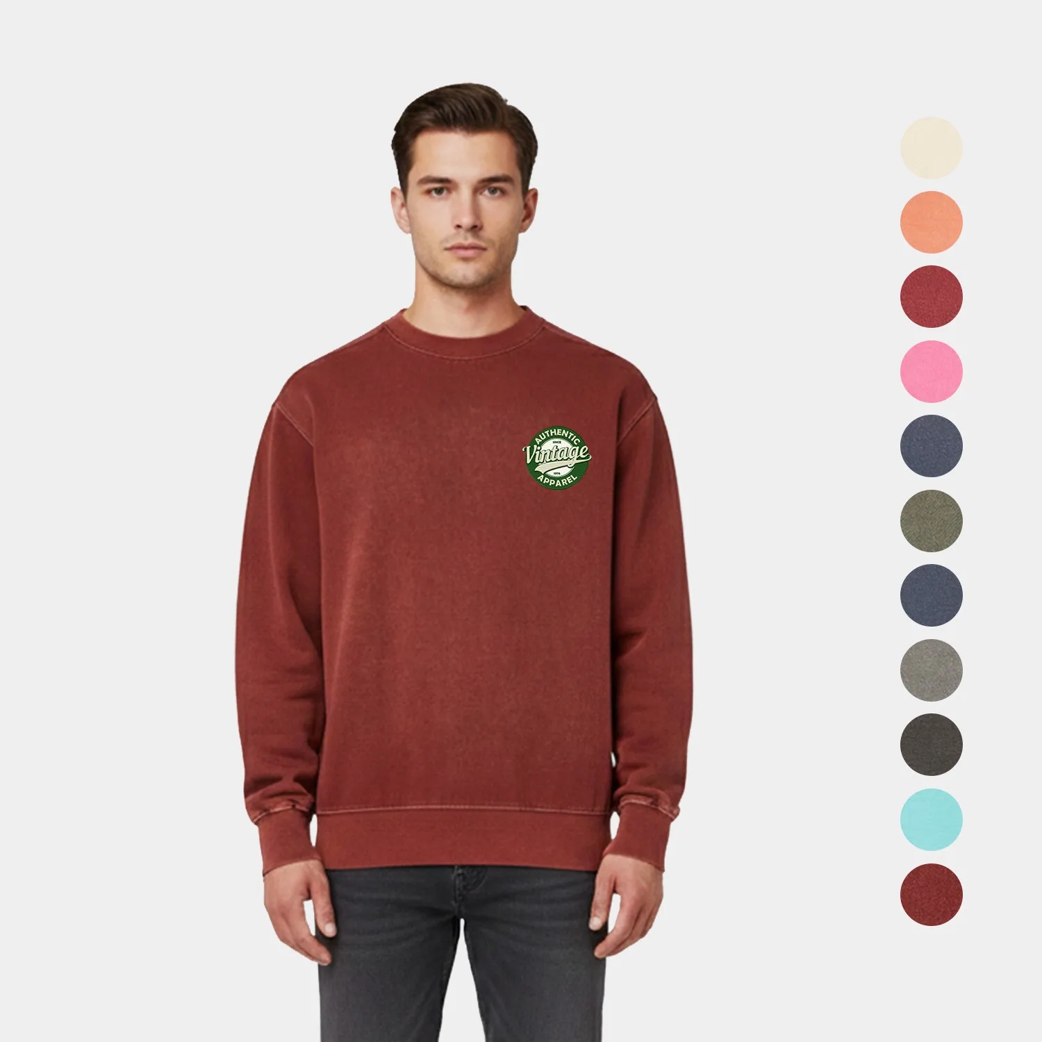 Coastal Color Garment-Dyed Crewneck Sweatshirt