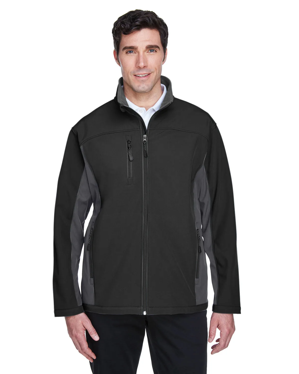 Devon and Jones Men's Soft Shell Colorblock Jacket