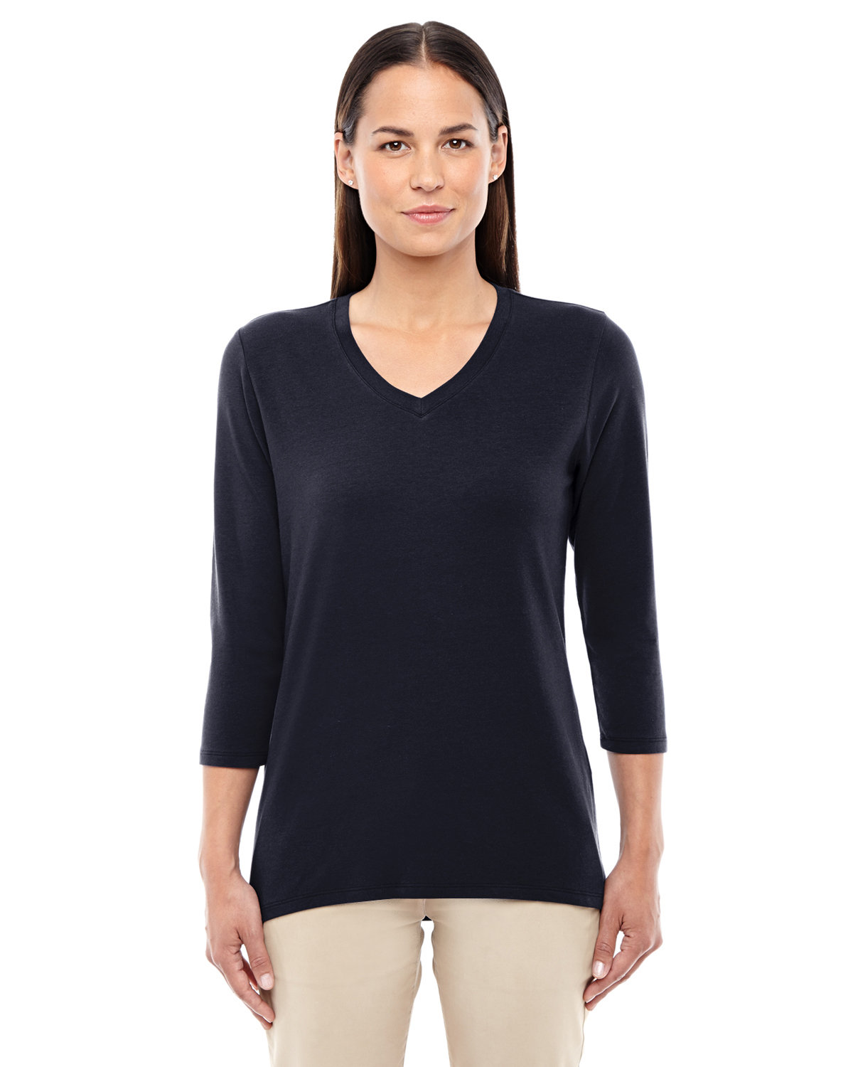 Devon and Jones Ladies' Perfect Fit™ Bracelet-Length V-Neck Top