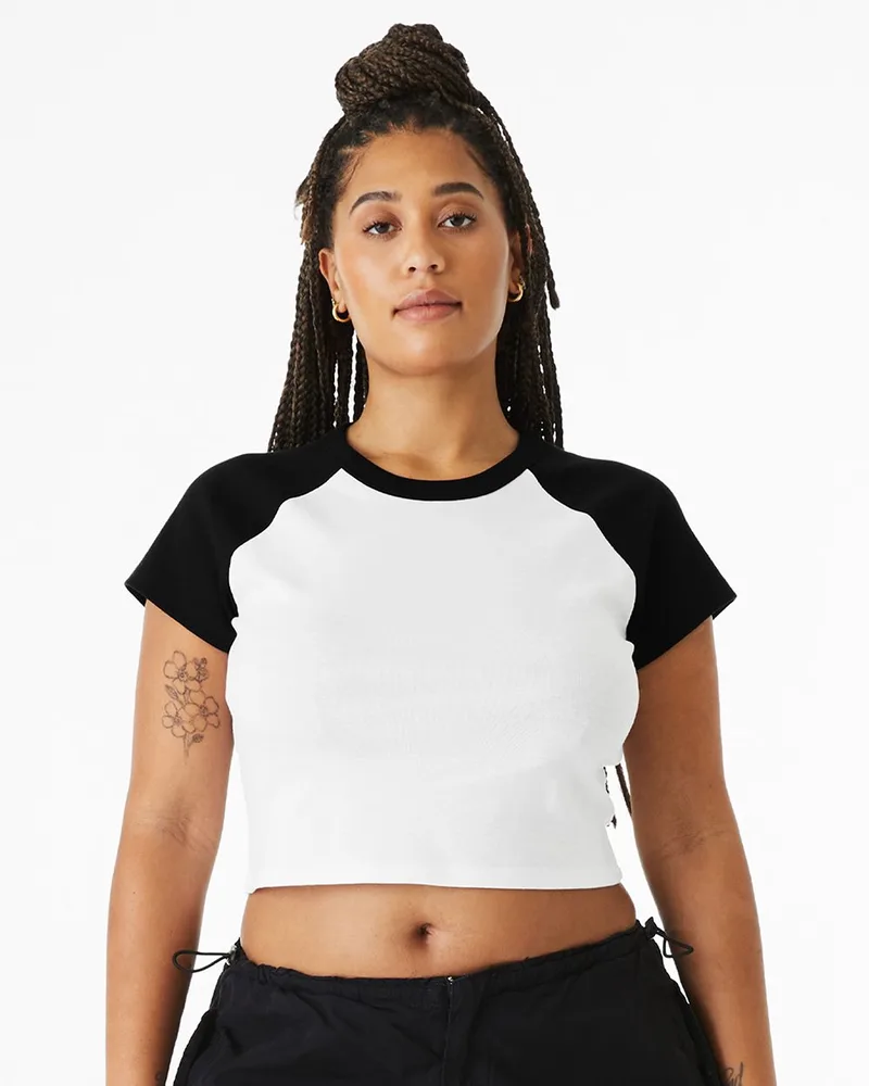Bella+Canvas® Women's Micro Rib Raglan Baby T-Shirt view 2