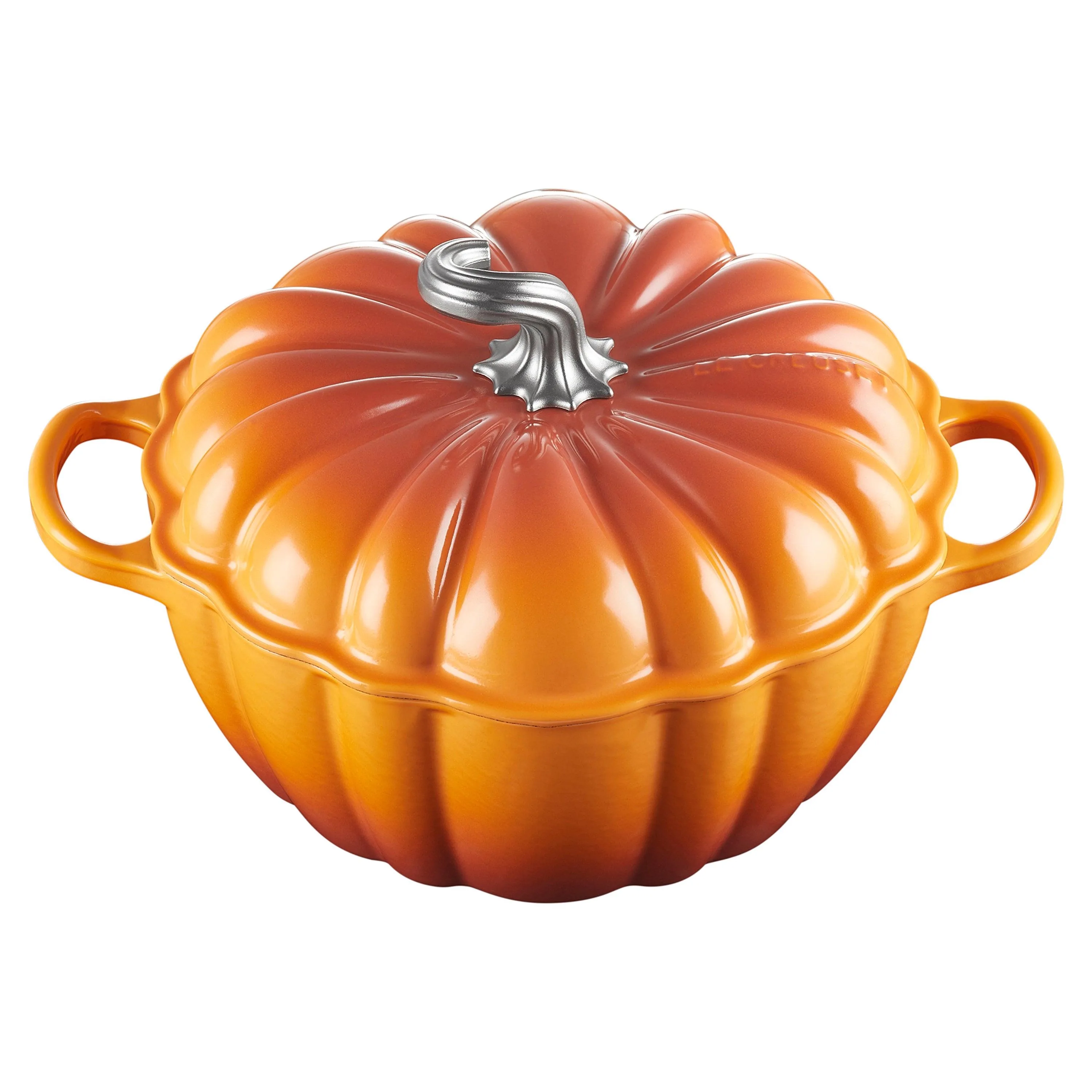 Le Creuset 4Qt Cast Iron Pumpkin Cocotte Persimmon