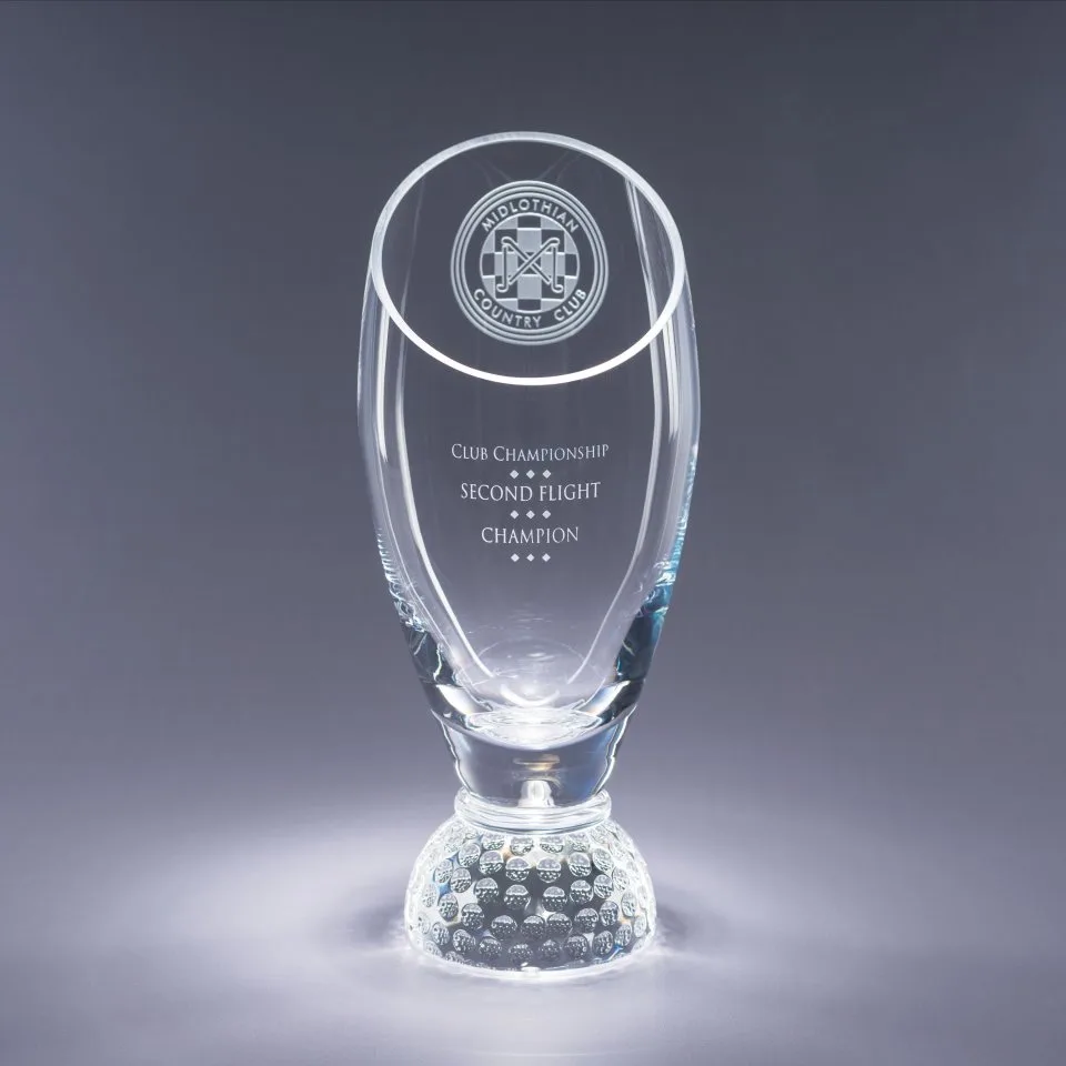 11" Profile Cup Crystal Golf Award