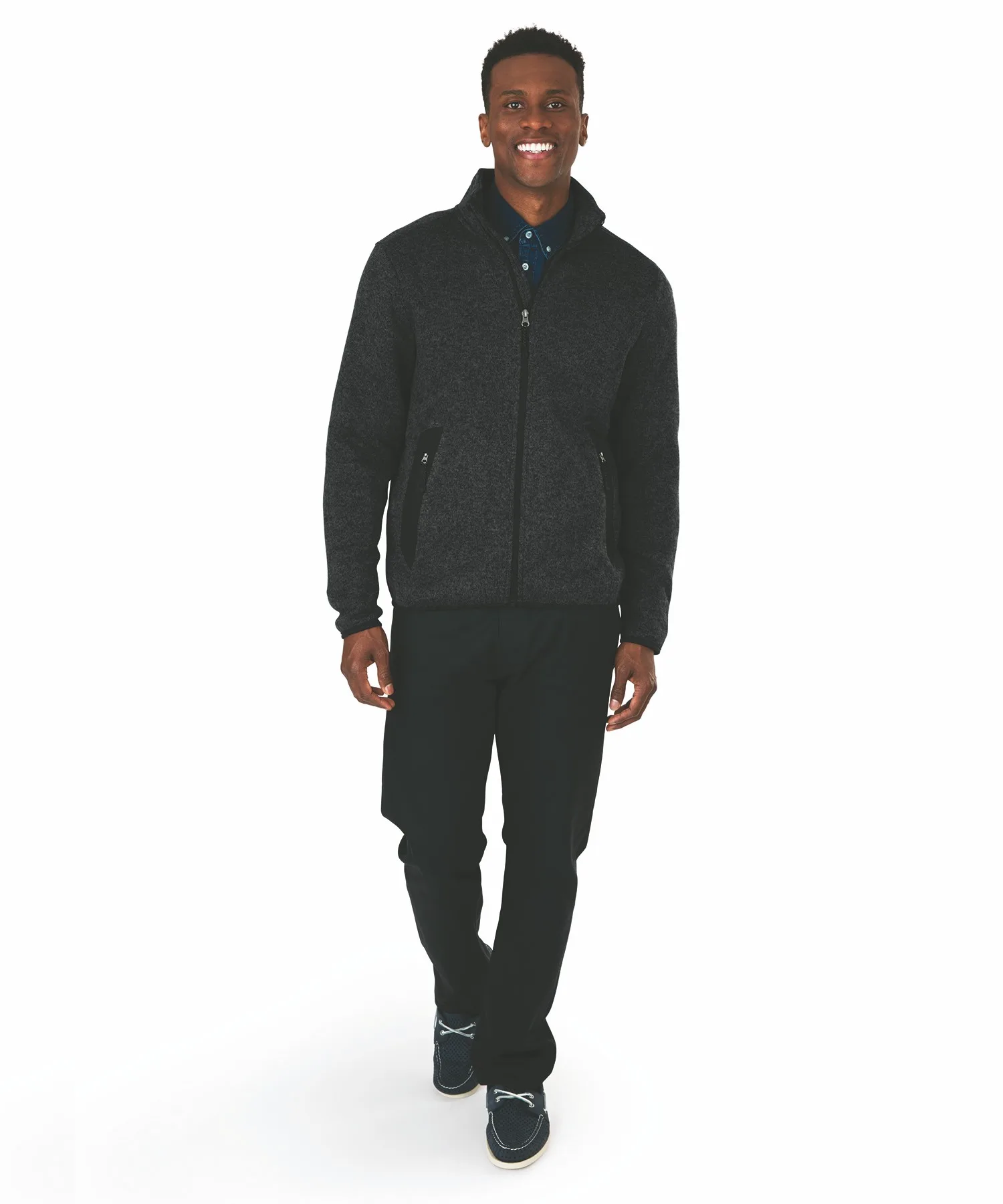 Men's Heathered Fleece Jacket view 3