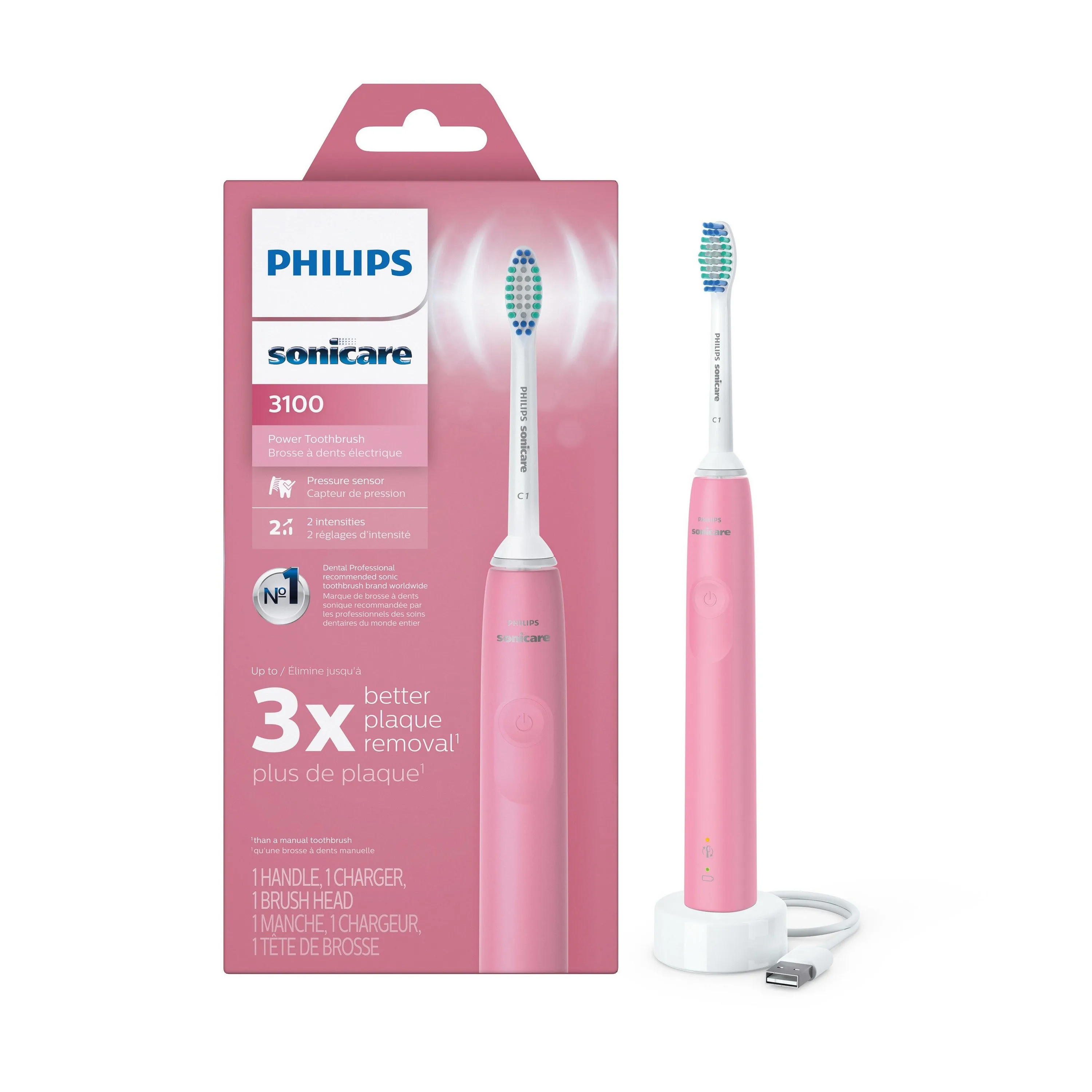 Philips Sonicare 3100 Series Sonic Electric Toothbrush Pink