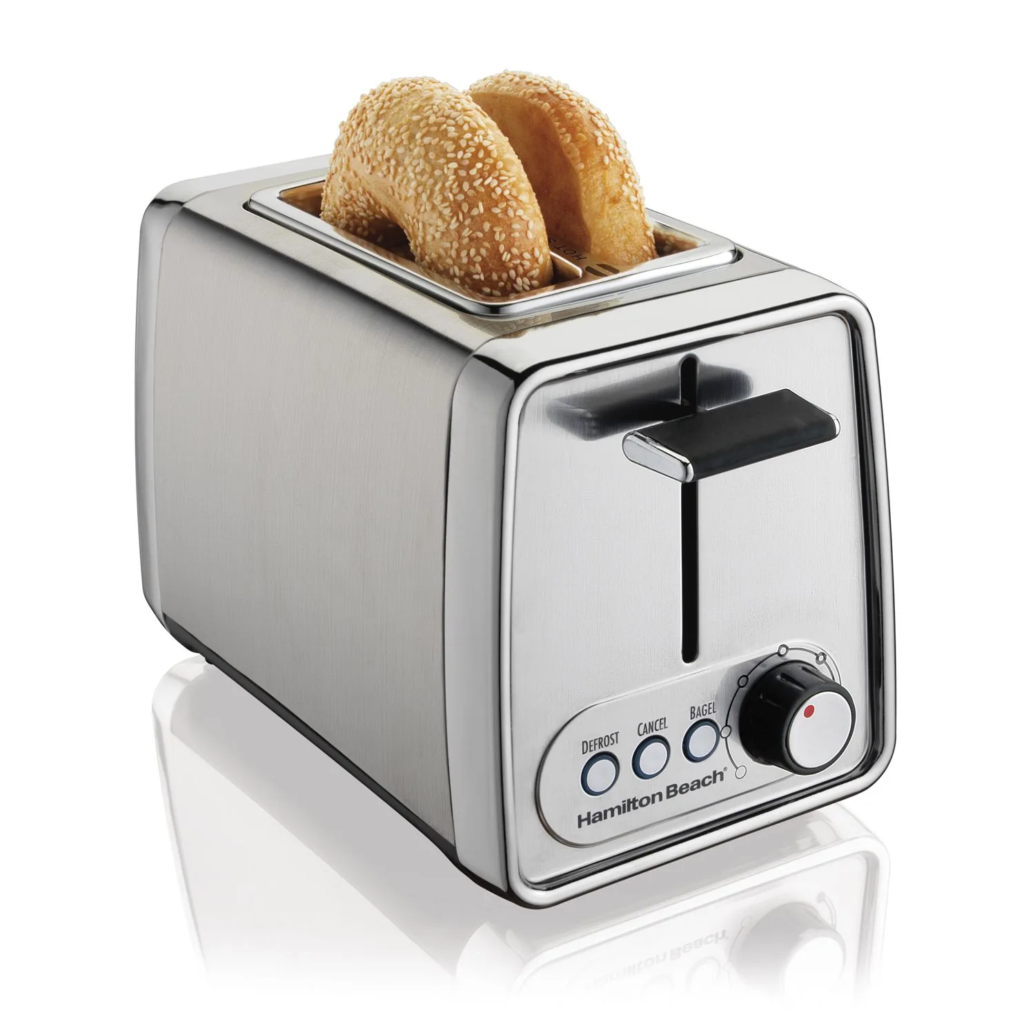 Hamilton Beach® Modern Chrome 2 Bagel Slice Toaster