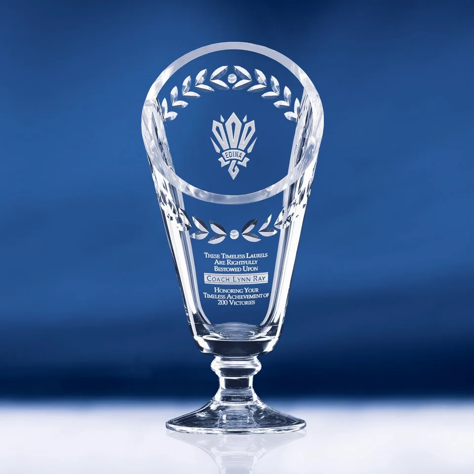 11.5" Laurel Cup Crystal Award