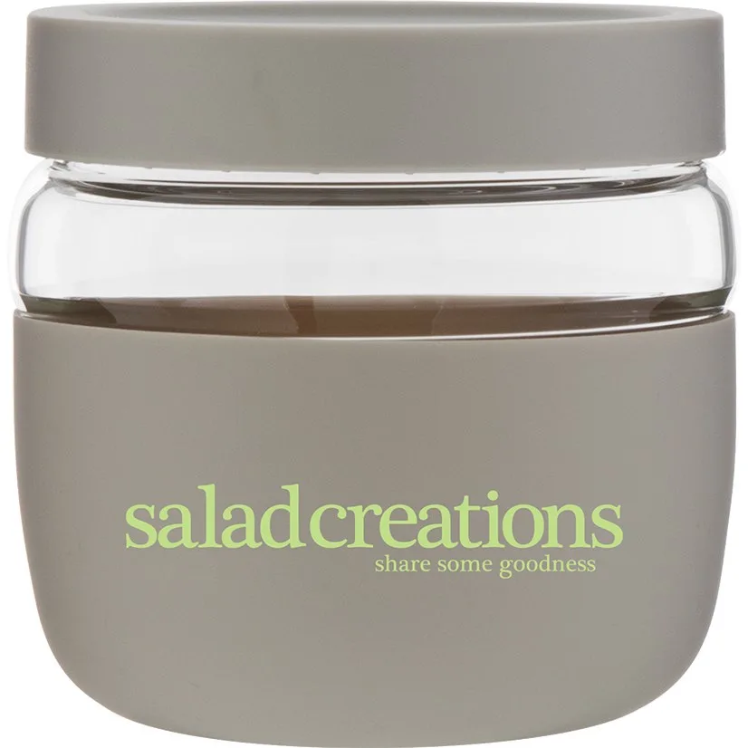 22 oz h2go Graze Glass Container (Light Gray)