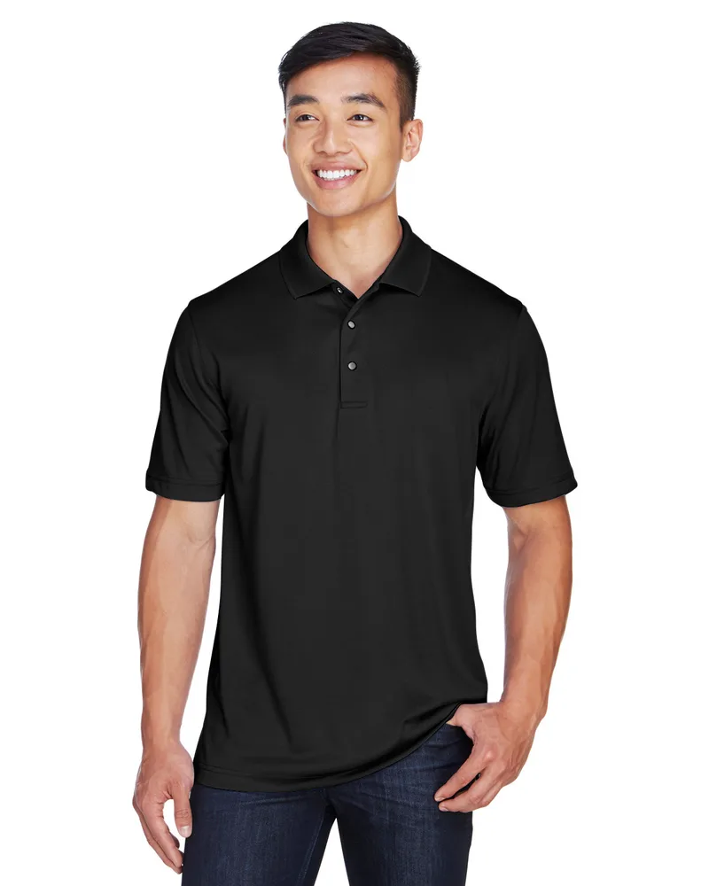 Harriton Men's Advantage Snag Protection Plus IL Snap Placket Short Sleeve Polo Shirt