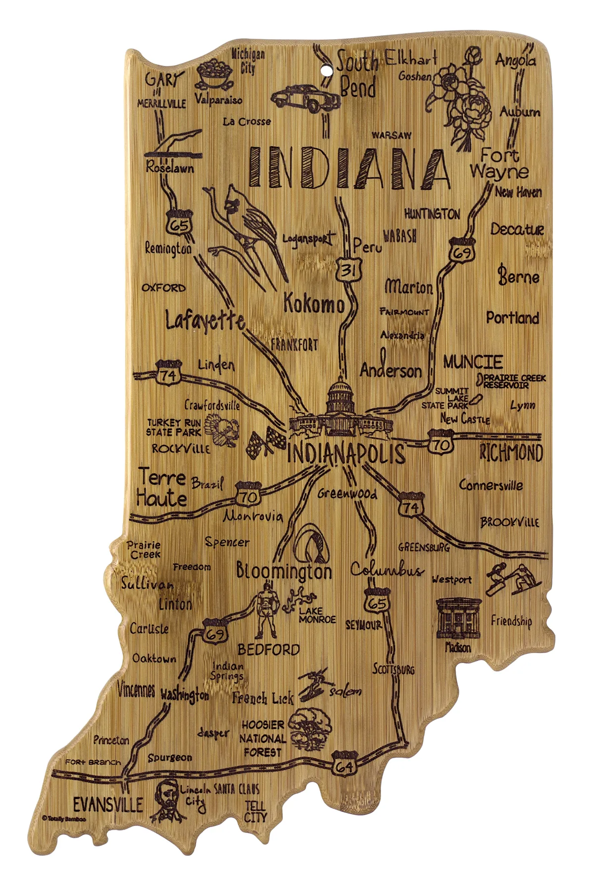Destination Indiana Cutting & Serving Board