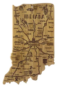 Destination Indiana Cutting & Serving Board — Laser Engraved up to 2 Square Inches (1 side/1 location)
