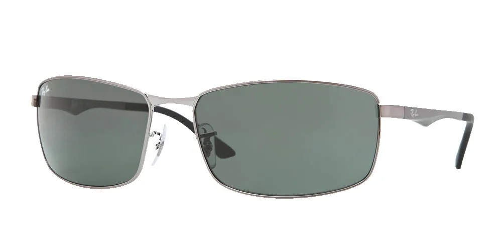 Ray-Ban RB3498 Metal Rectangle Sunglasses