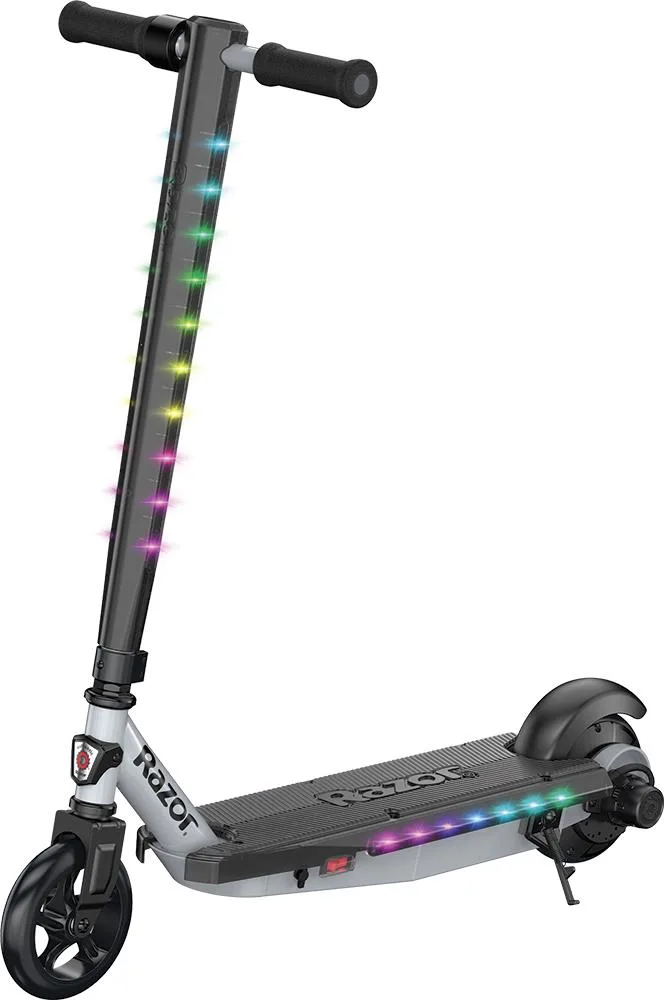 Razor USA Power Core E90 Lightshow Scooter - Silver (Rb)