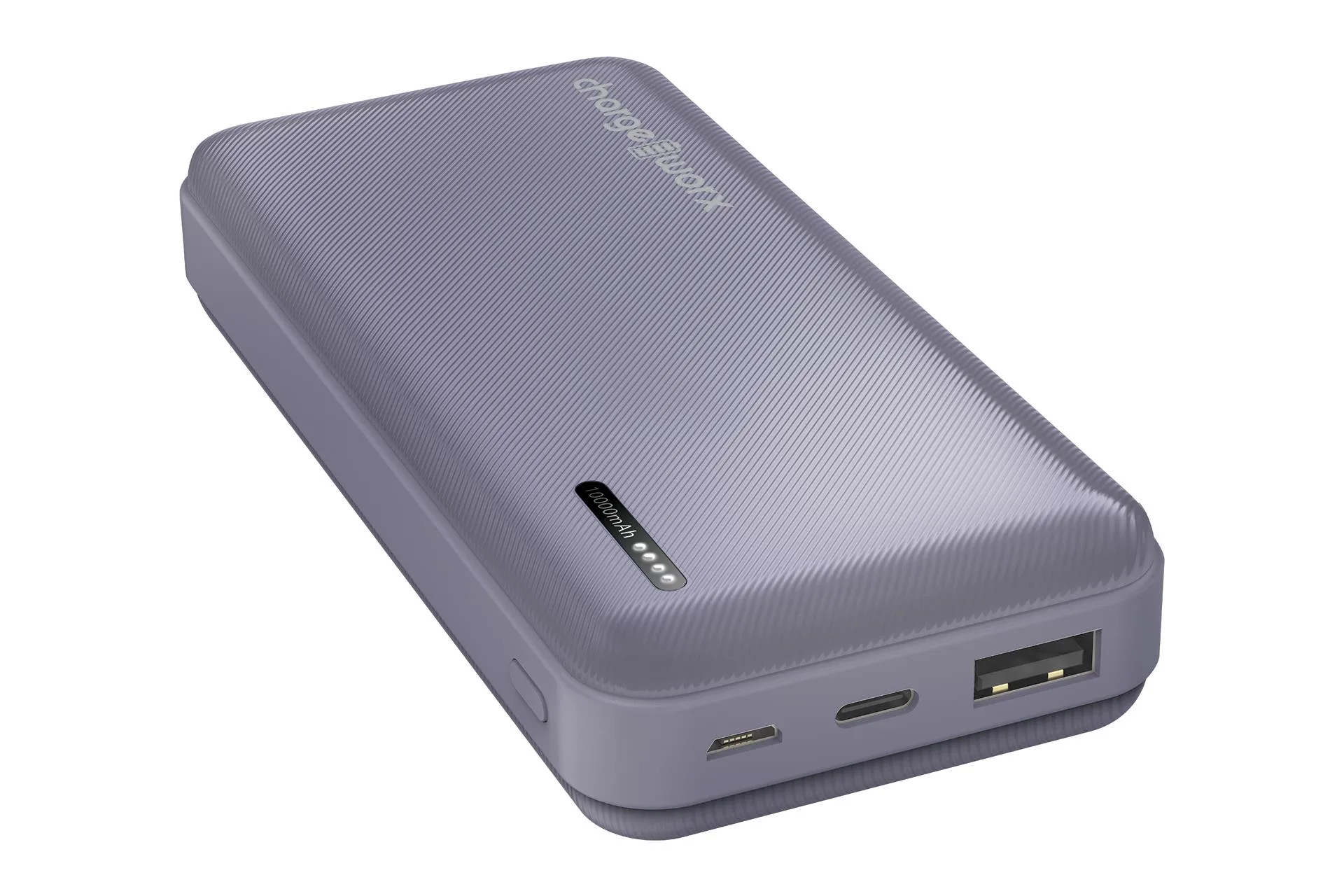 CHARGEWORX Chargeworx 10000Mah Dual Usb Slim Power Bank, Lavender