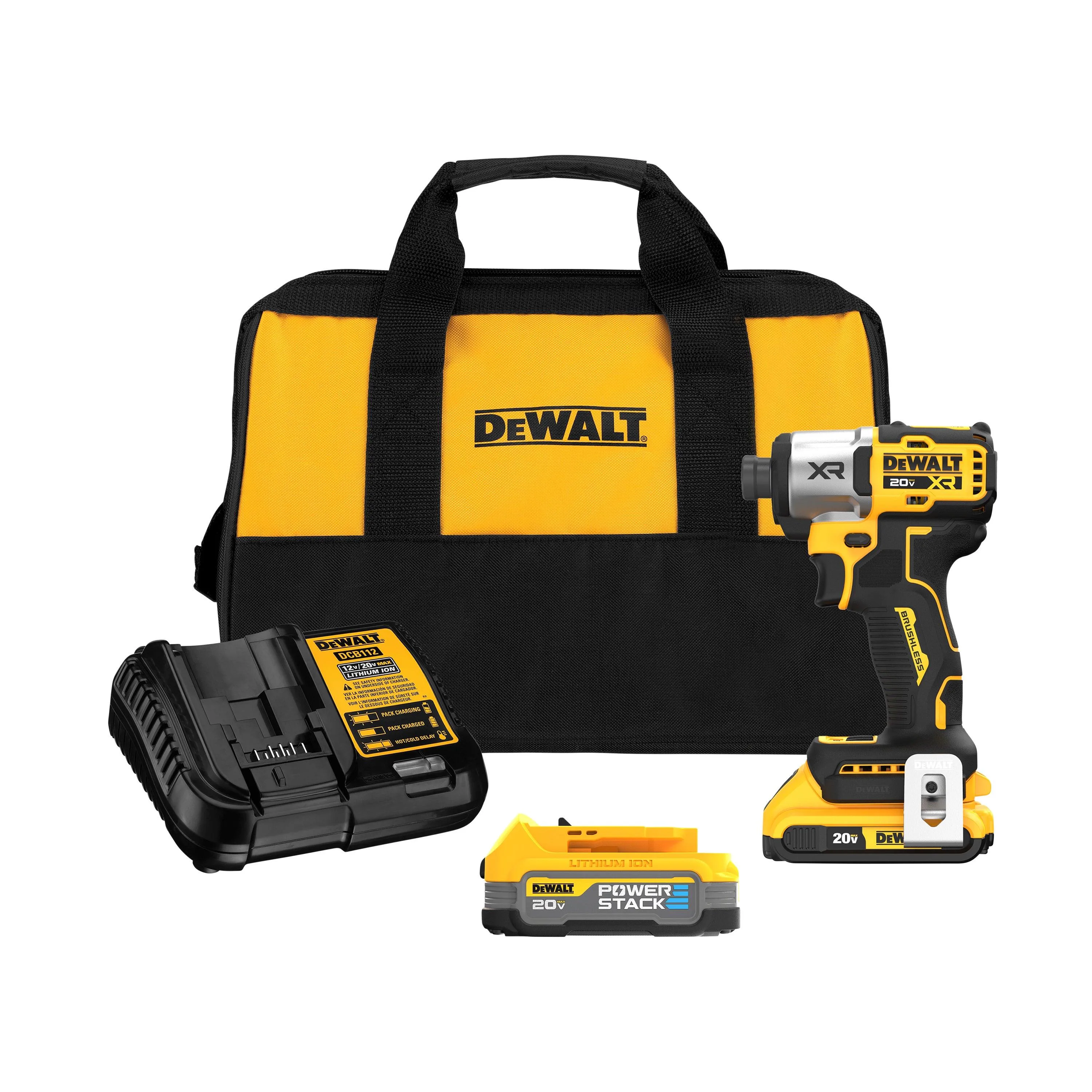 DeWalt 20V Max Xr 3 Speed 1/4" Impact Driver W/ (2) 20V Batteries