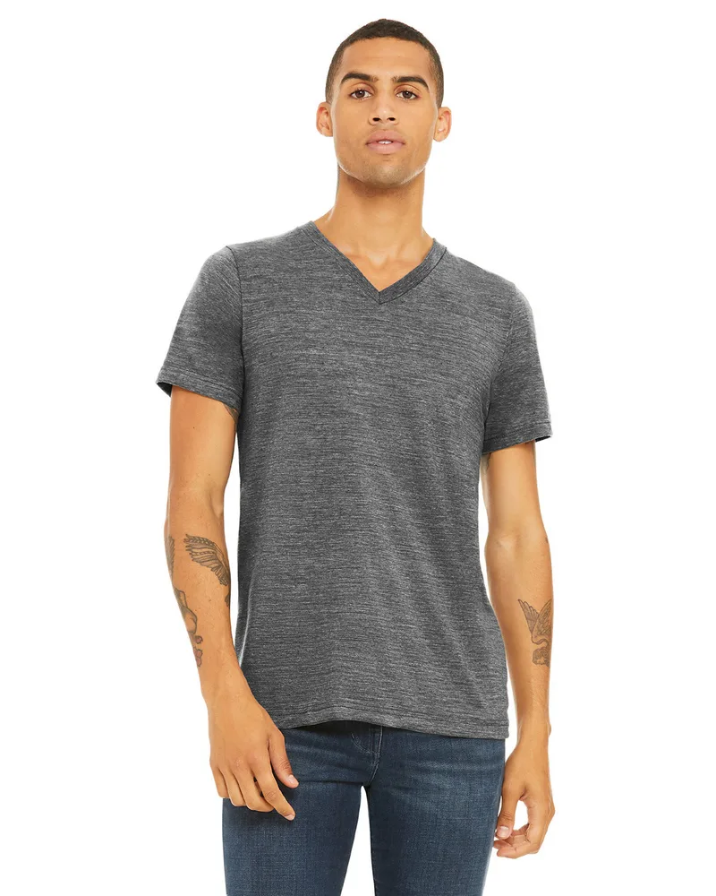 BELLA+CANVAS Unisex Textured Jersey V-Neck T-Shirt