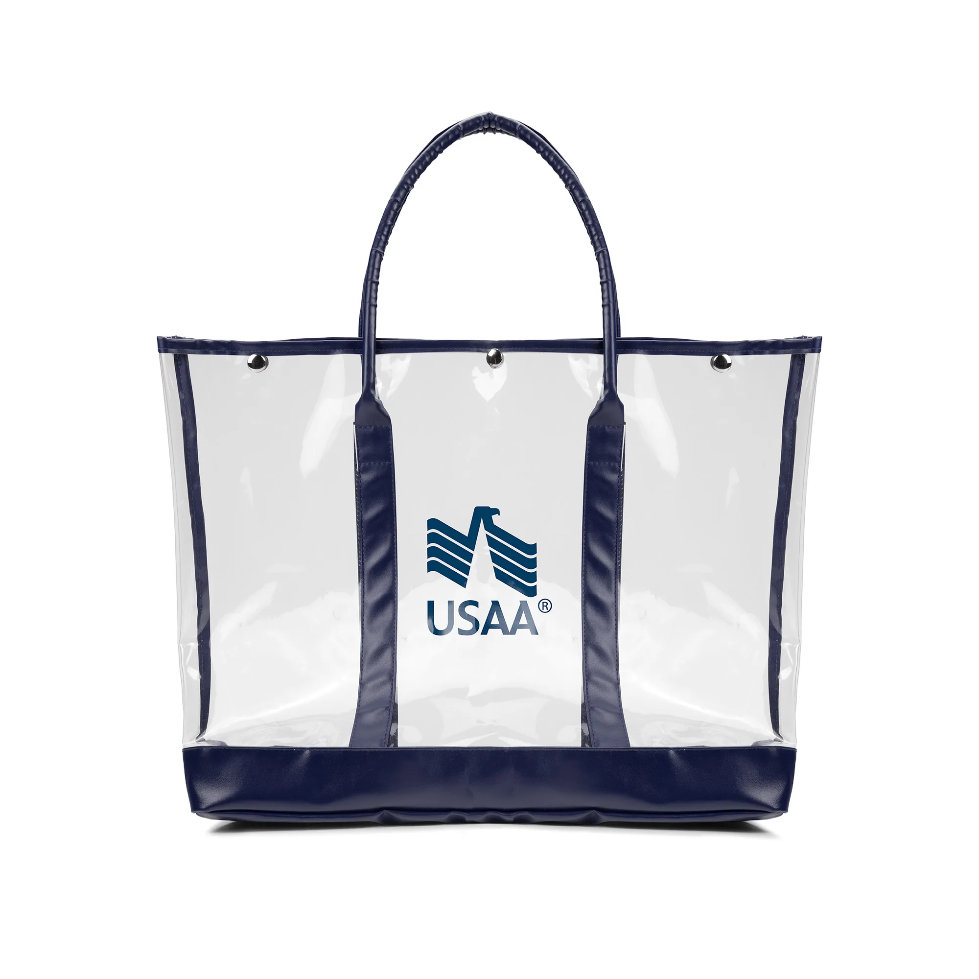 Luxe Button-Top Tote with PU Leather Trim view 5