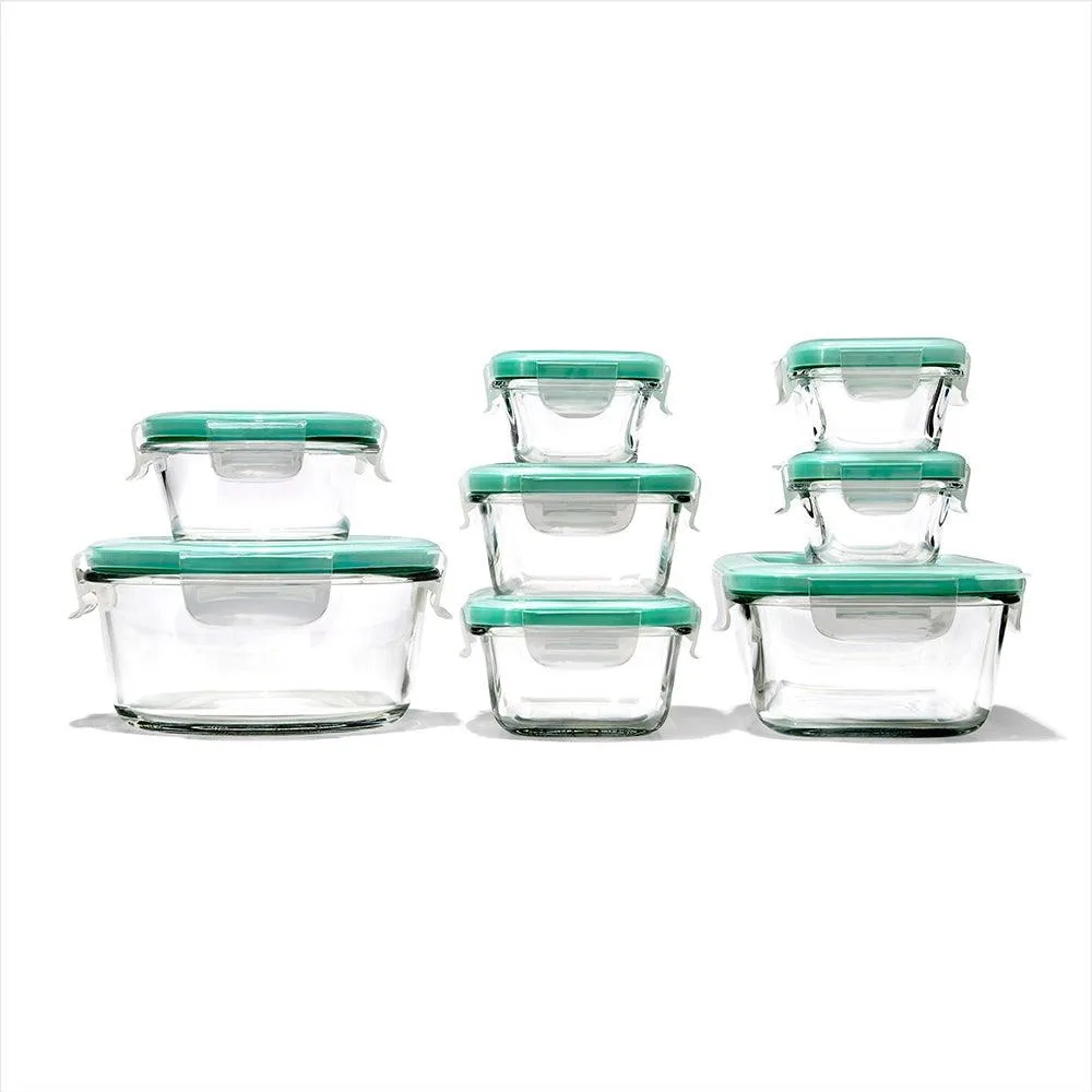 OXO Good Grips 16Pc Smart Seal Glass Container Set