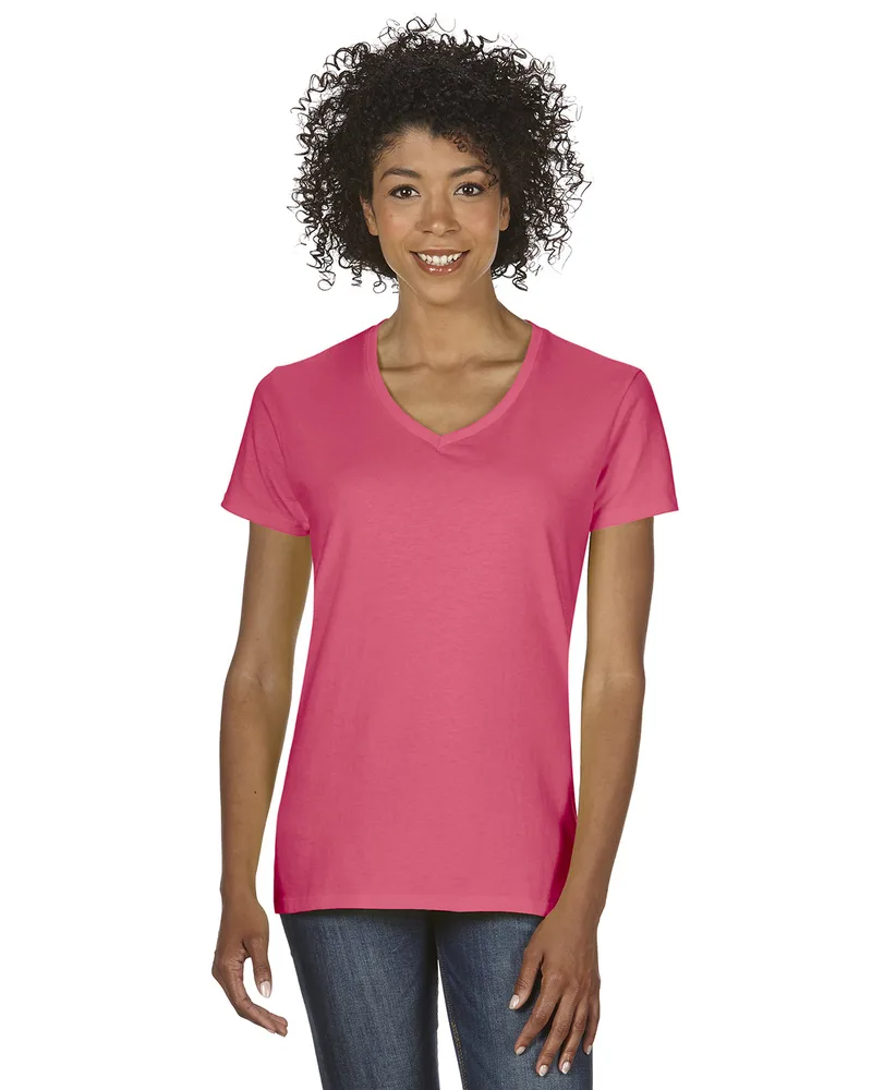 Gildan Ladies' Heavy Cotton™ V-Neck T-Shirt view 4