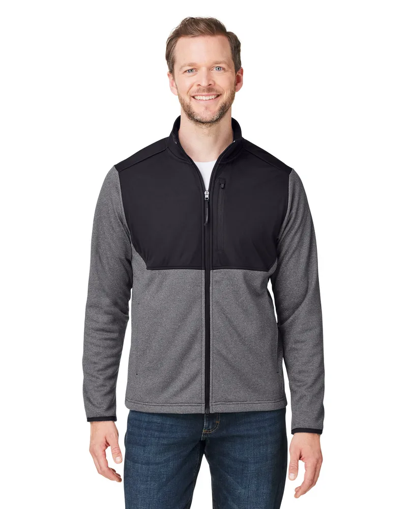 CORE365™ Men's Venture Heathered Stripe Hybrid Jacket