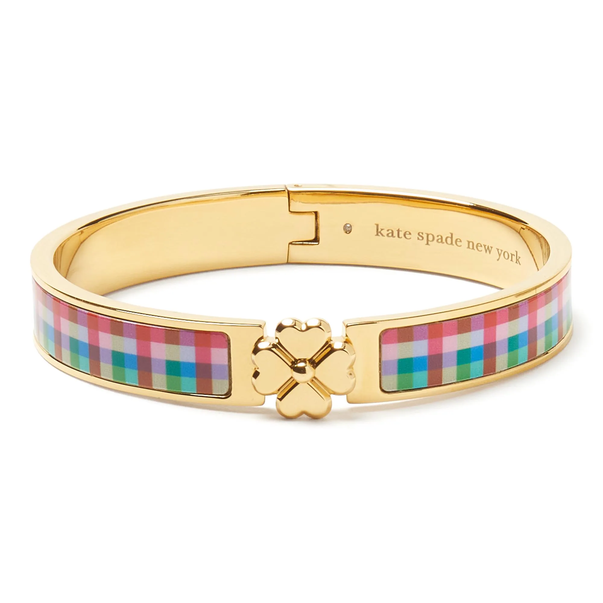 kate spade new york Heritage Spade Flower Hinged Bangle - Blue Madras