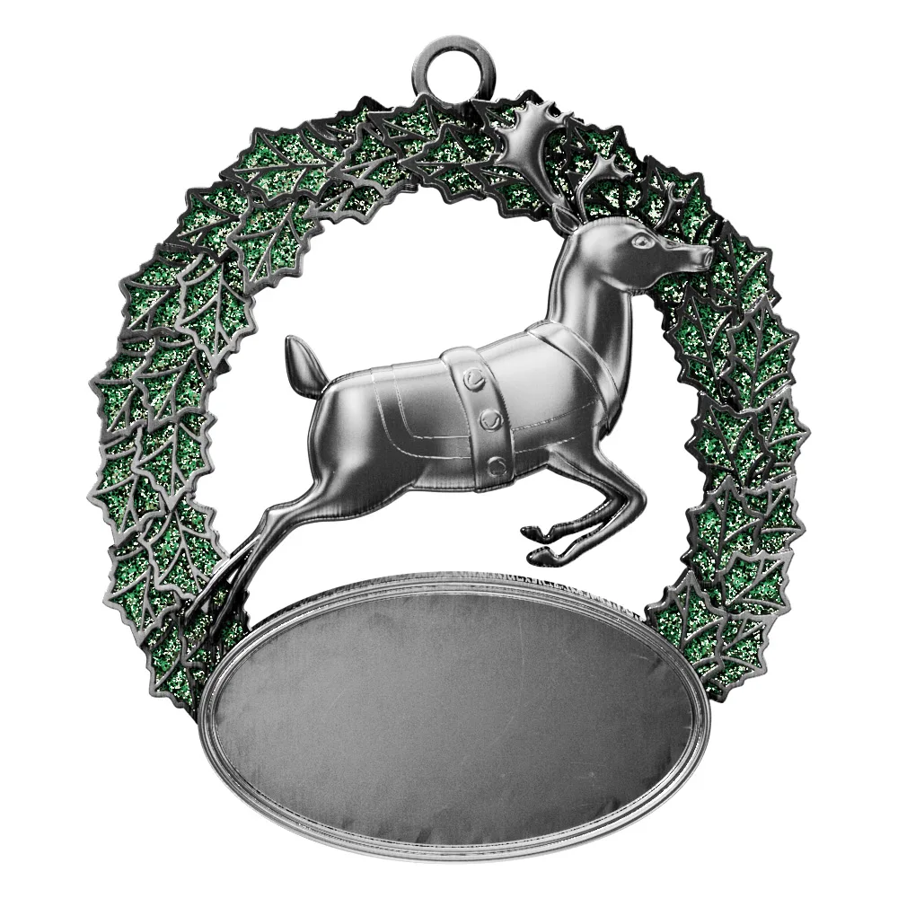 Vibraprint® Reindeer Holiday Ornament (2-1/2") view 2