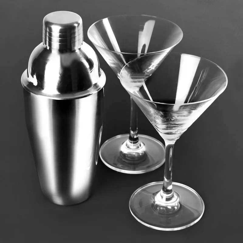 Martini Shaker Set w/ 2 Glasses view 2