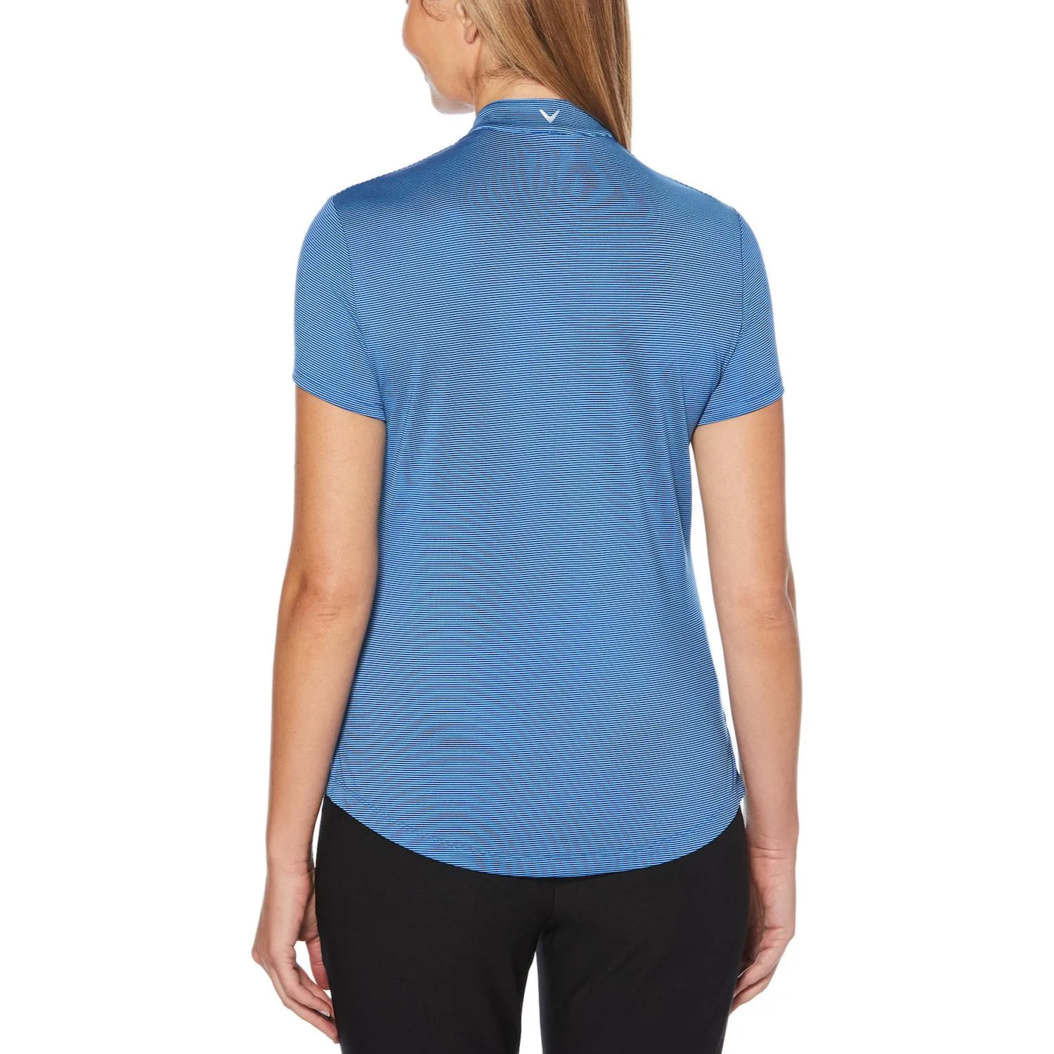 Callaway® Moisture Wicking Fine Line Stripe Women's Golf Polo Shirt with Custom Logo view 3