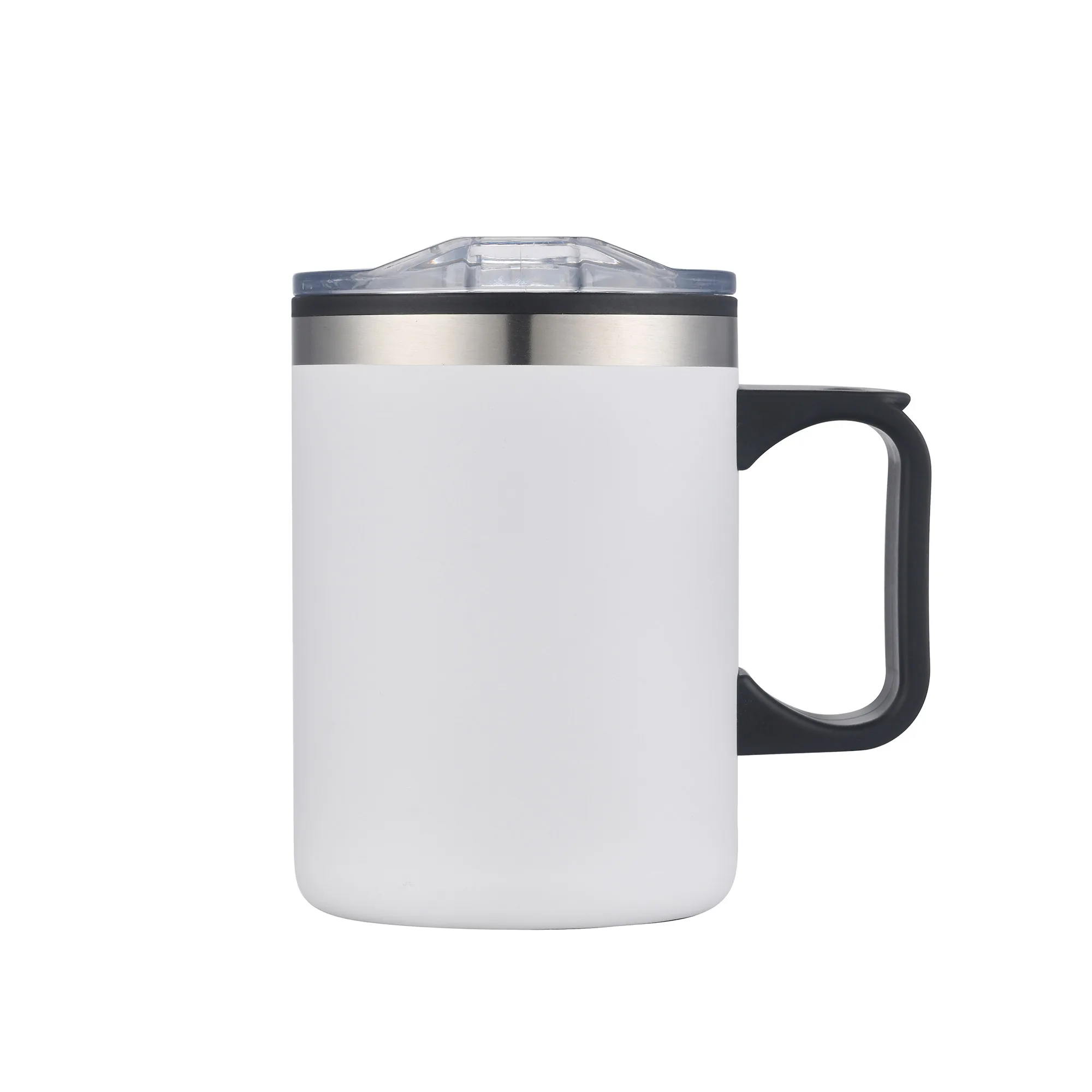 14 Oz. Double Wall Campfire Mug w/Clear Lid view 2