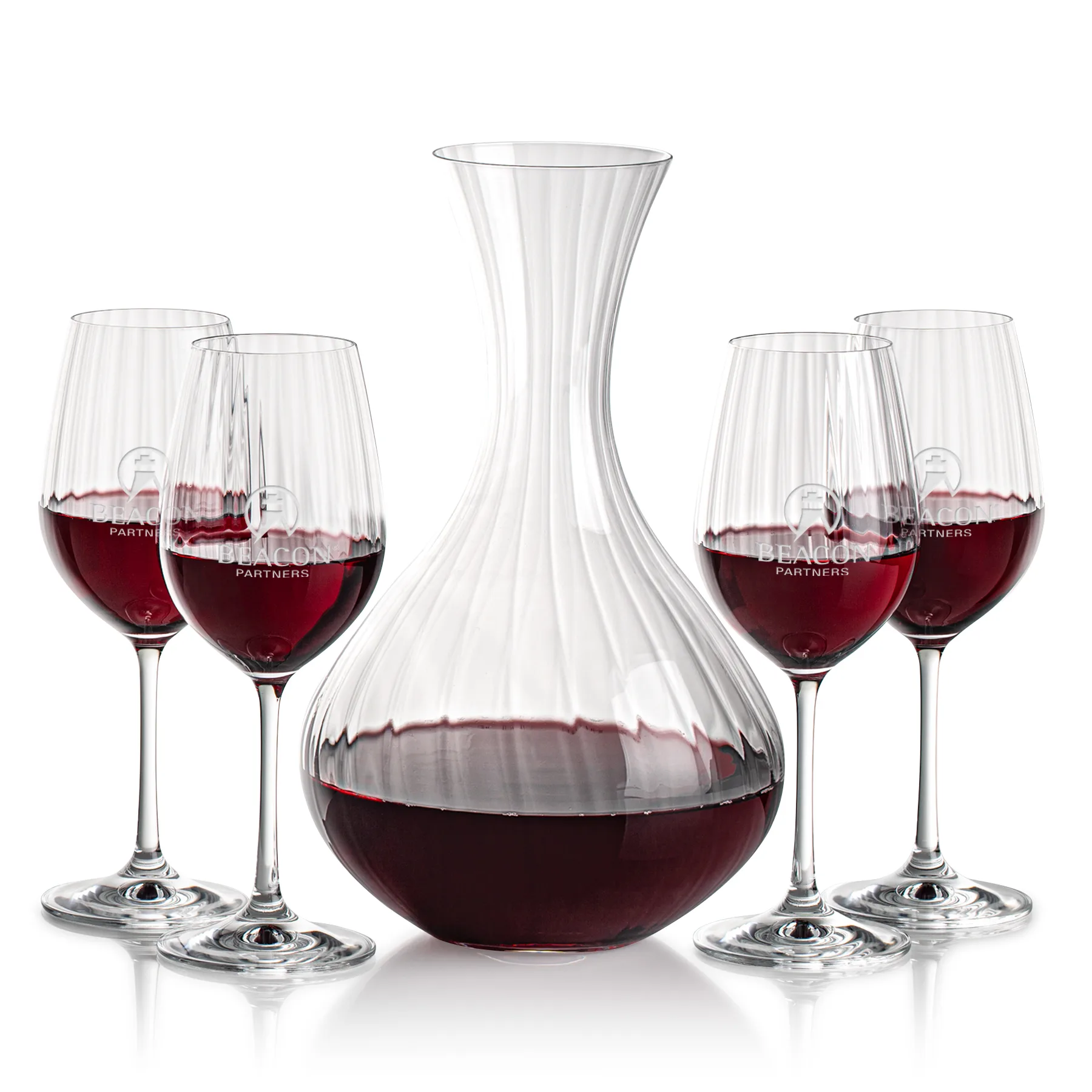 Stemmed Set, Amerling Wine Set, Carafe & 4 Wine