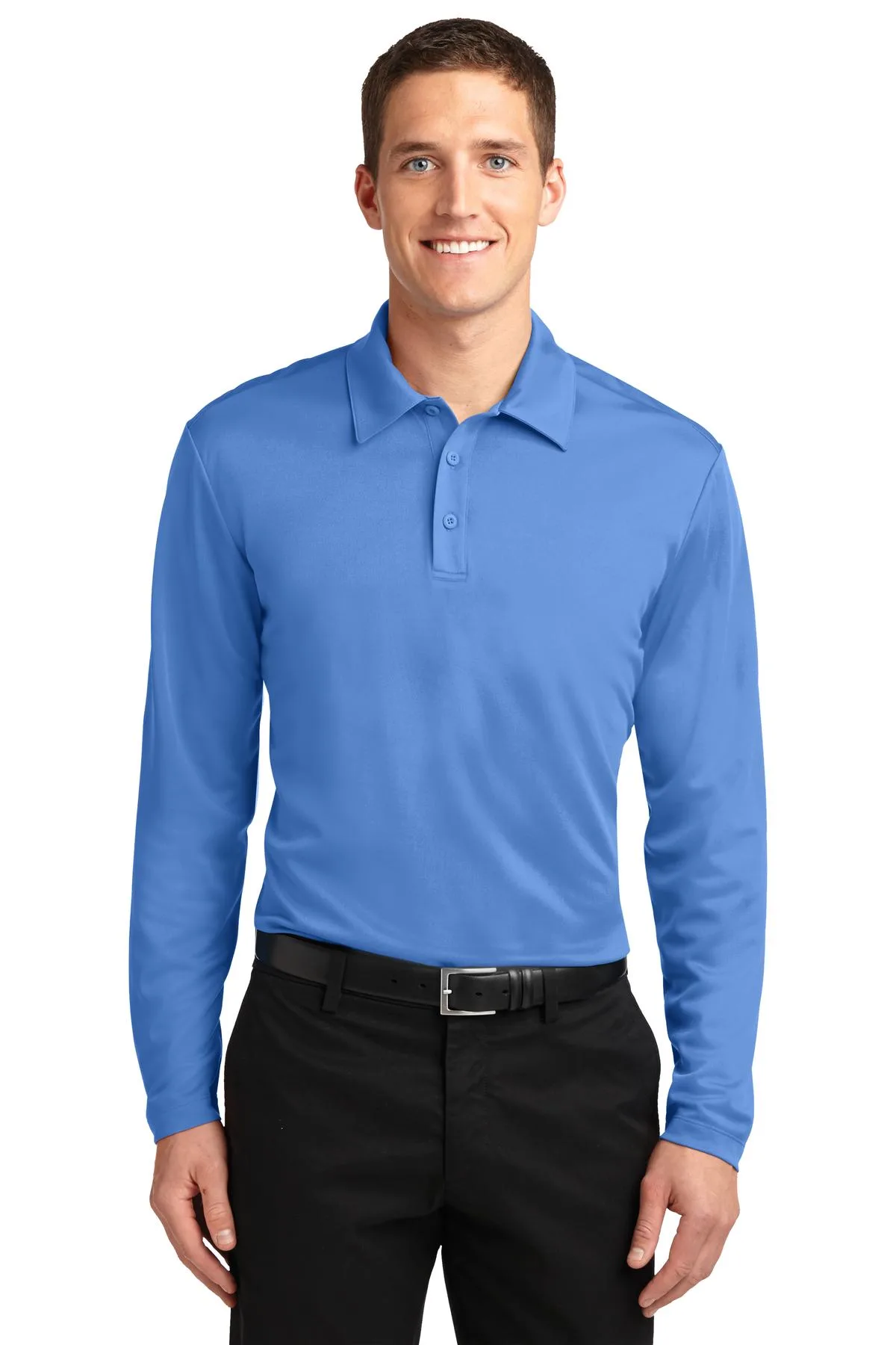 Port Authority® Silk Touch™ Performance Long Sleeve Polo. view 2